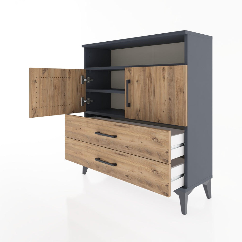 Woodntry Modular Dresser Anthracite 88x30x84 cm Functional F39-2
