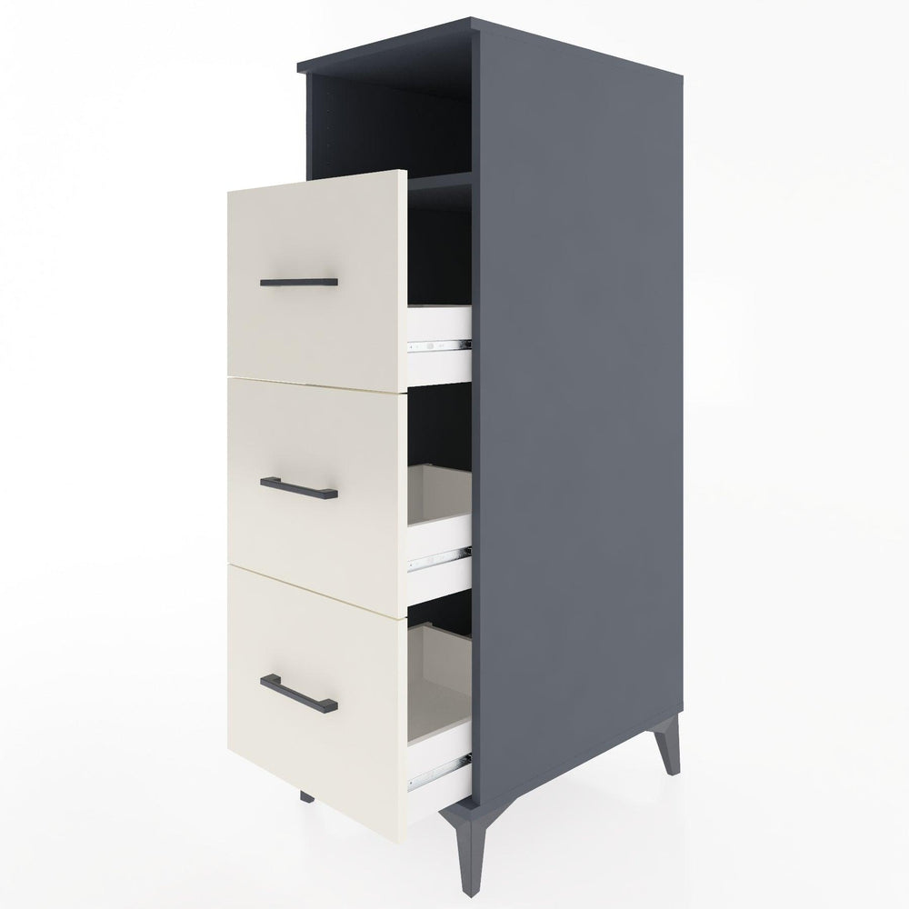 Woodntry Modular Cabinet Anthracite 44x30x122 cm with Drawers and Shelves CR39-2