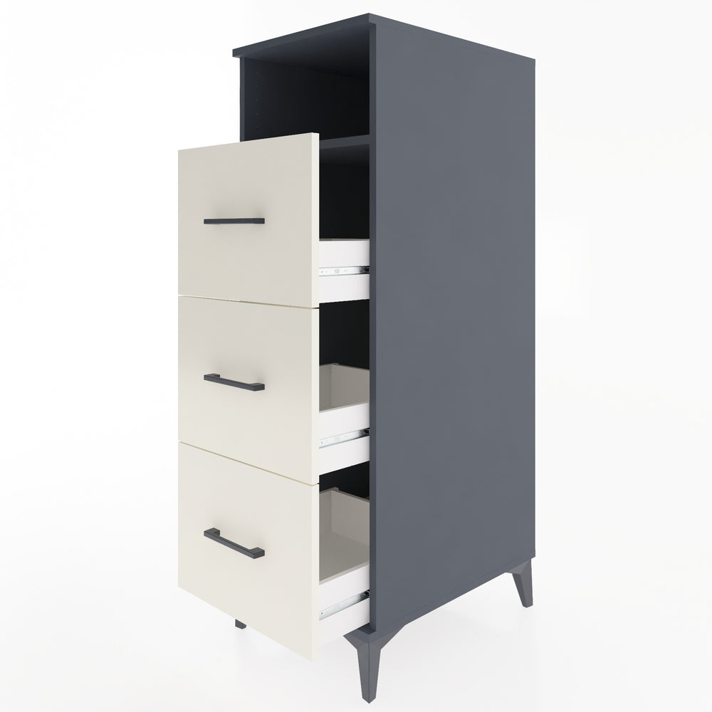 Woodntry Modular Cabinet Anthracite 44x59x122 cm with Drawers and Shelves CR39-2