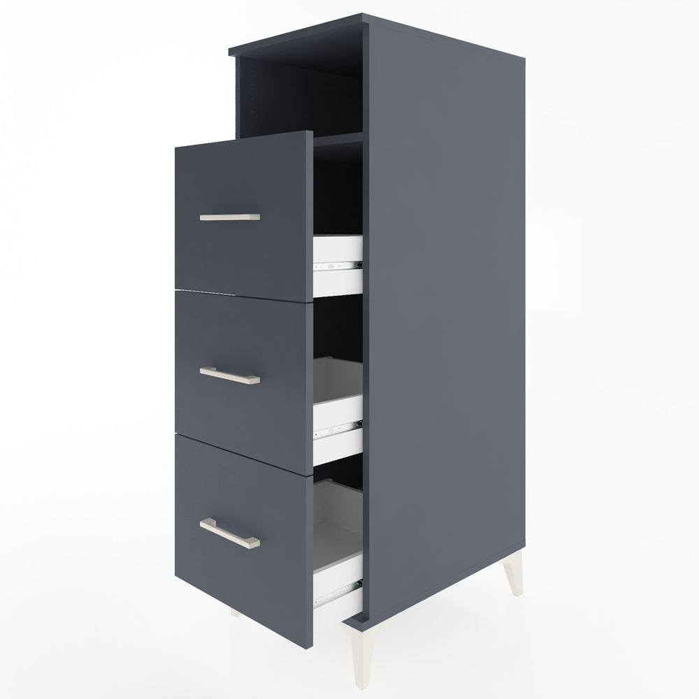 Woodntry Modular Cabinet Anthracite 44x59x122 cm with Drawers and Shelves CR39-2
