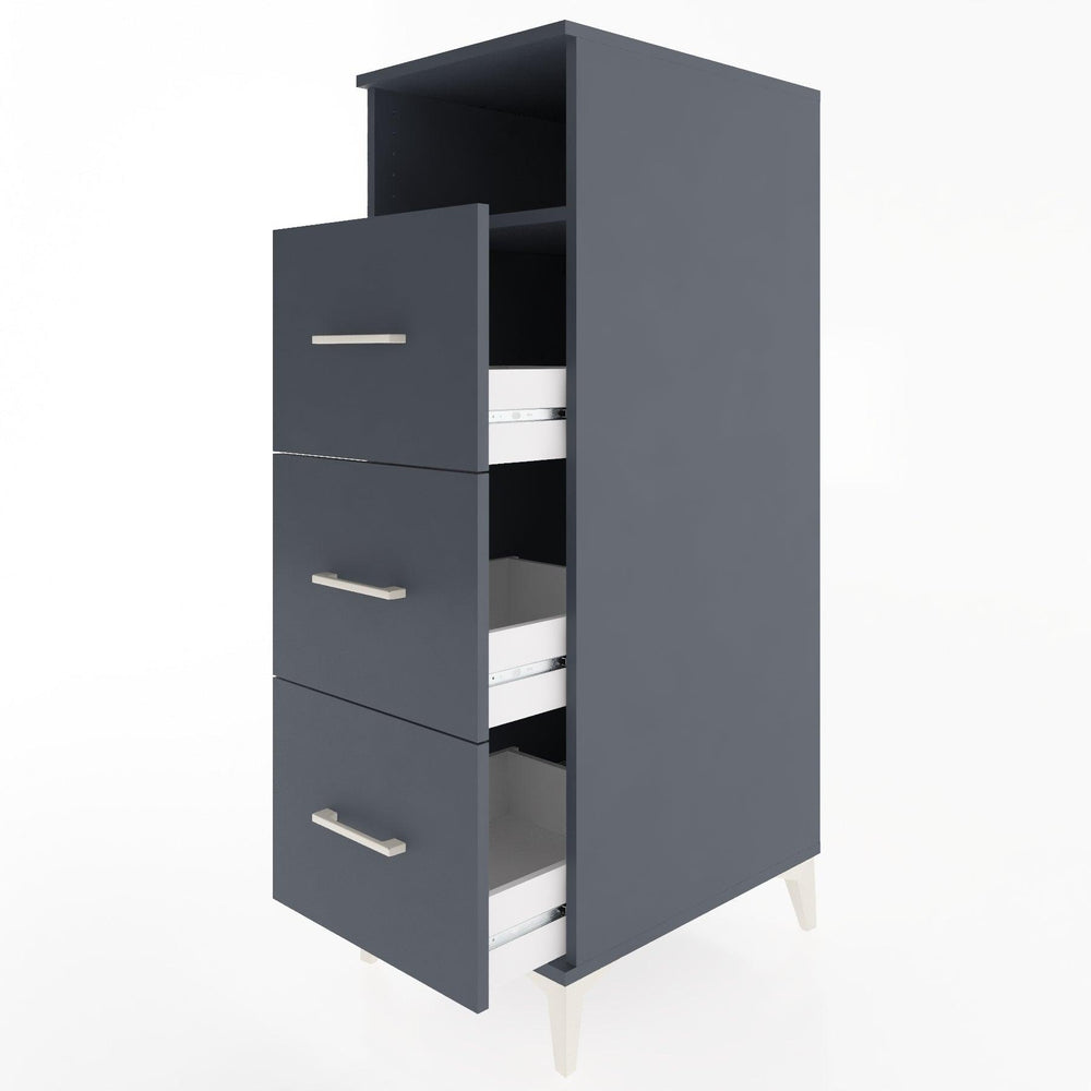 Woodntry Modular Cabinet Anthracite 44x30x122 cm with Drawers and Shelves CR39-2