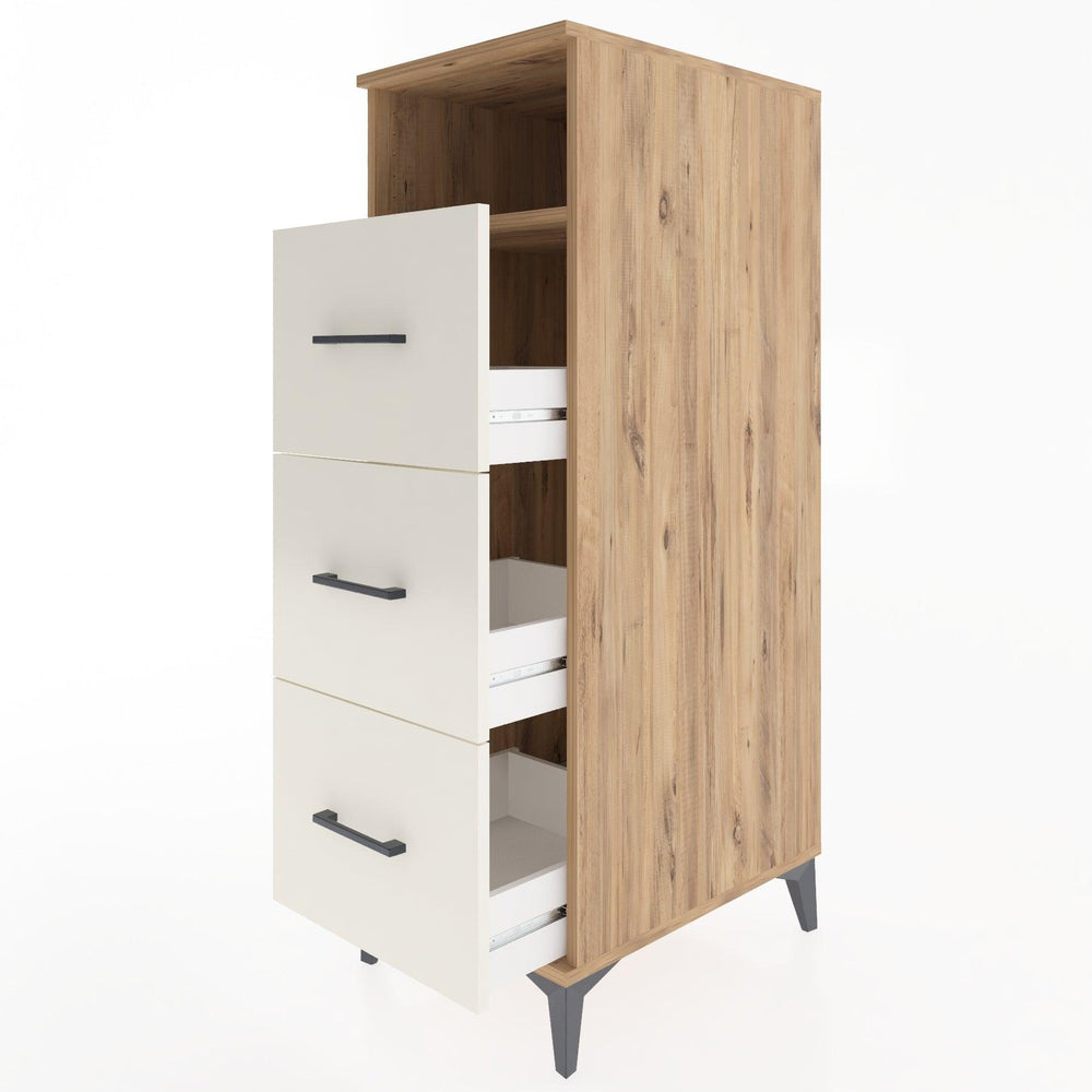 Woodntry Modular Cabinet Pine 44x30x122 cm with Drawers and Shelves CR39-3