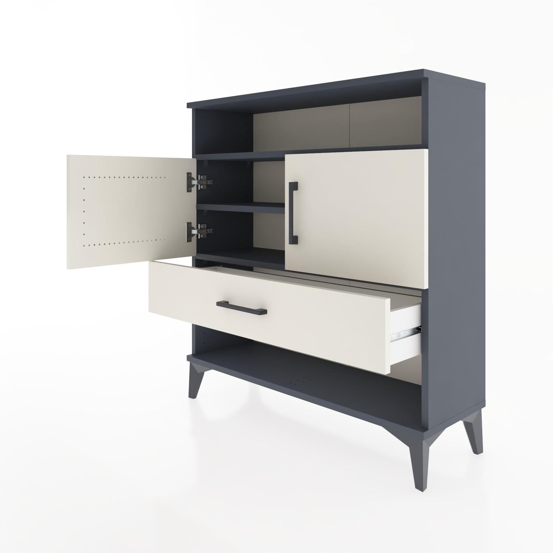 Woodntry Modular Dresser Anthracite 88x30x84 cm Functional F40-2
