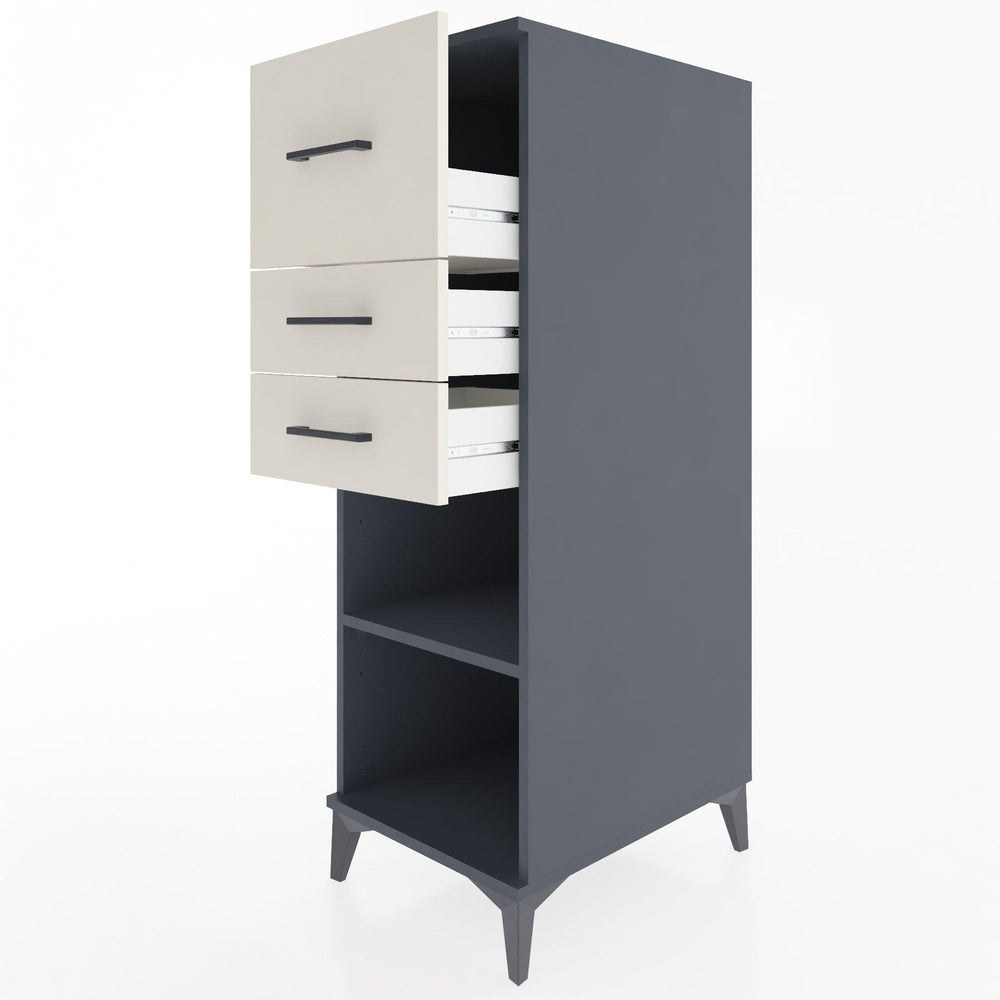 Woodntry Modular Cabinet Anthracite 44x30x122 cm with Drawers and Shelves CR90-2