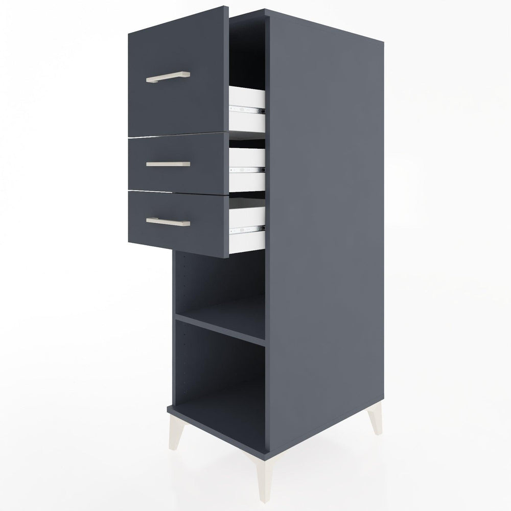 Woodntry Modular Cabinet Anthracite 44x30x122 cm with Drawers and Shelves CR90-2