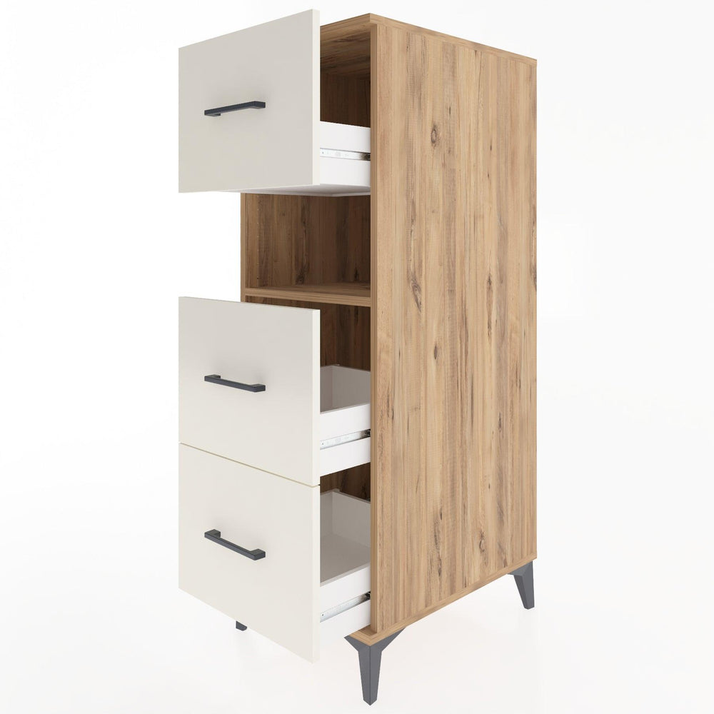 Woodntry Modular Cabinet Pine 44x30x122 cm with Drawers and Shelves CR40-3