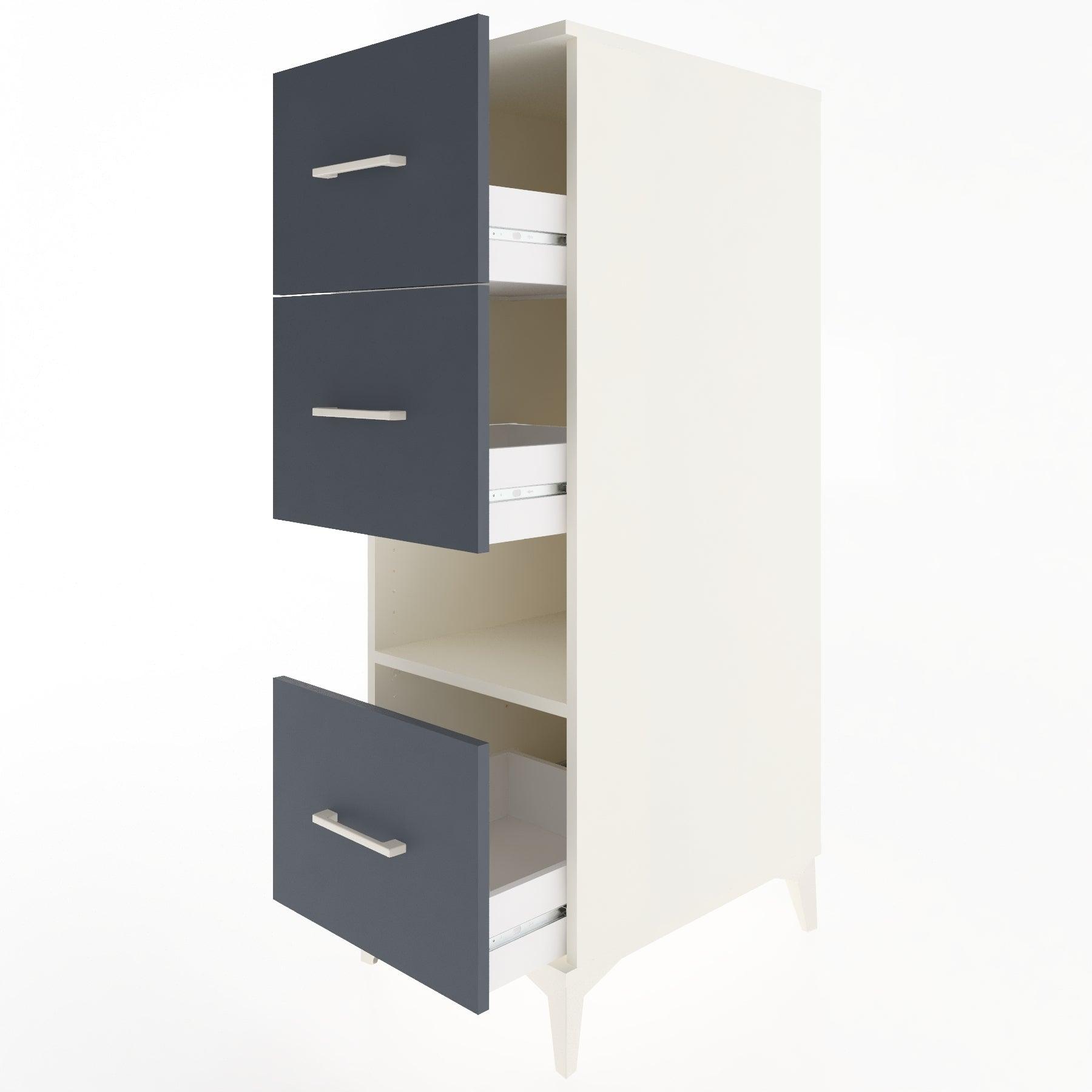 Woodntry Modular Cabinet Moonstone 44x30x122 cm with Drawers and Shelves CR41-1