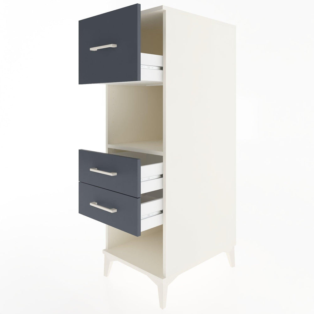 Woodntry Modular Cabinet Moonstone 44x30x122 cm with Drawers and Shelves CR91-1