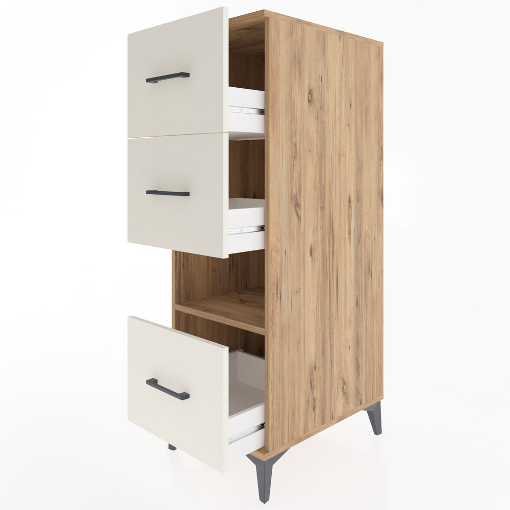 Woodntry Modular Cabinet Pine 44x59x122 cm with Drawers and Shelves CR41-3