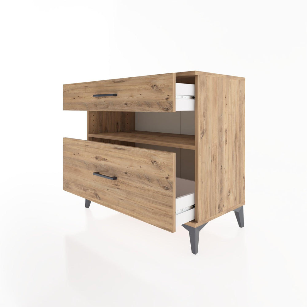 Woodntry Modular Dresser Pine 88x44x68 cm with Drawers and Shelves CR41-3