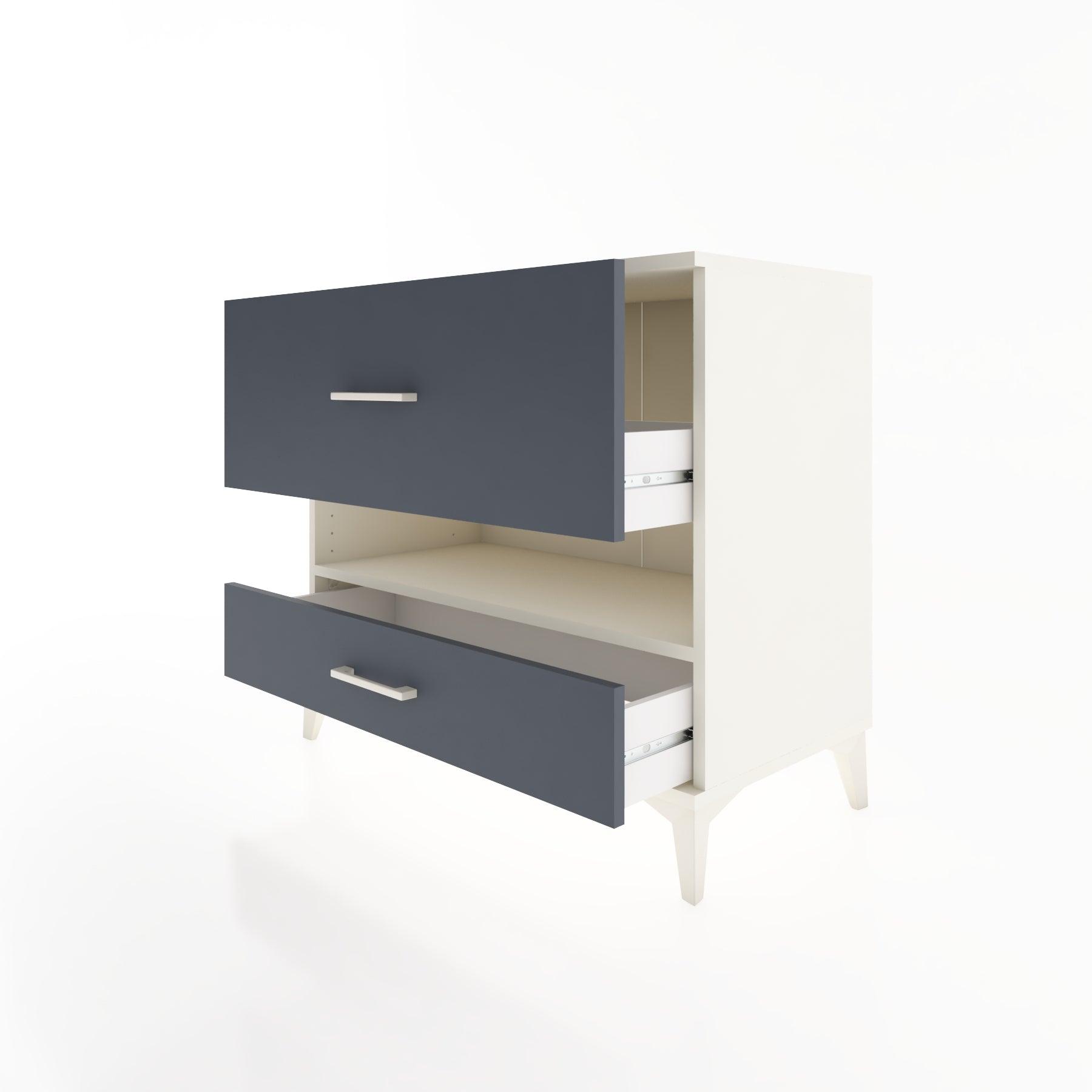 Woodntry Modüler Şifonyer Aytaşı 88x44x68 cm Çekmeceli ve Raflı CR42-1