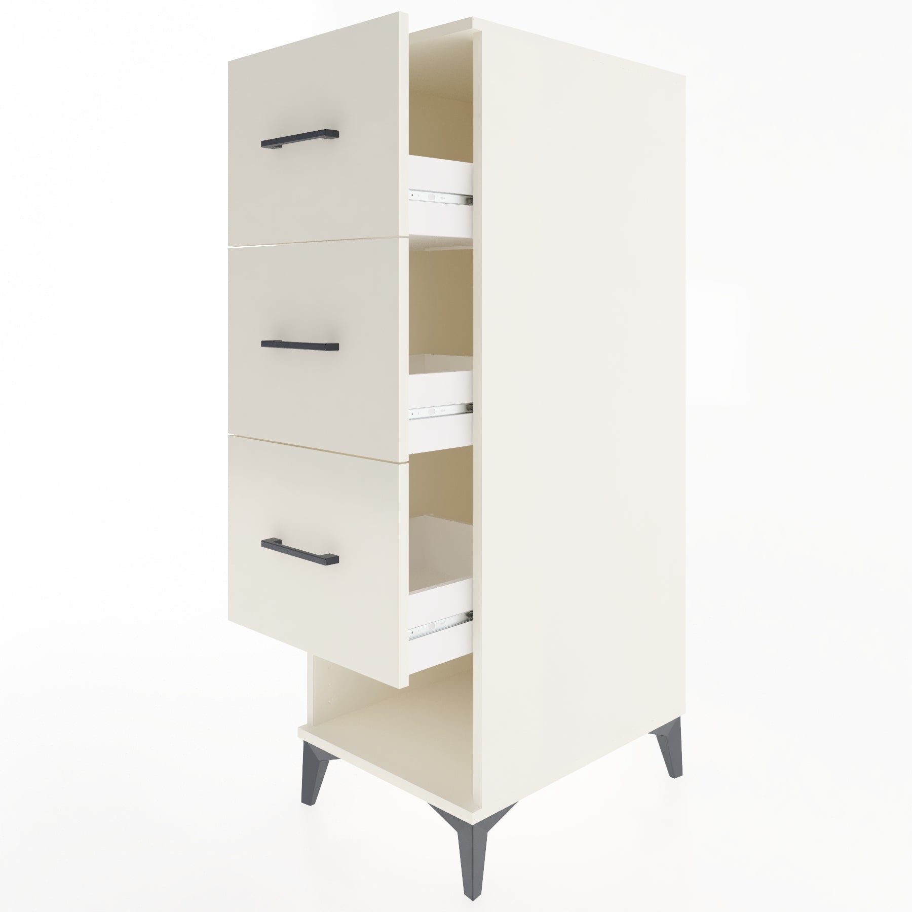 Woodntry Modular Cabinet Moonstone 44x59x122 cm with Drawers and Shelves CR42-1