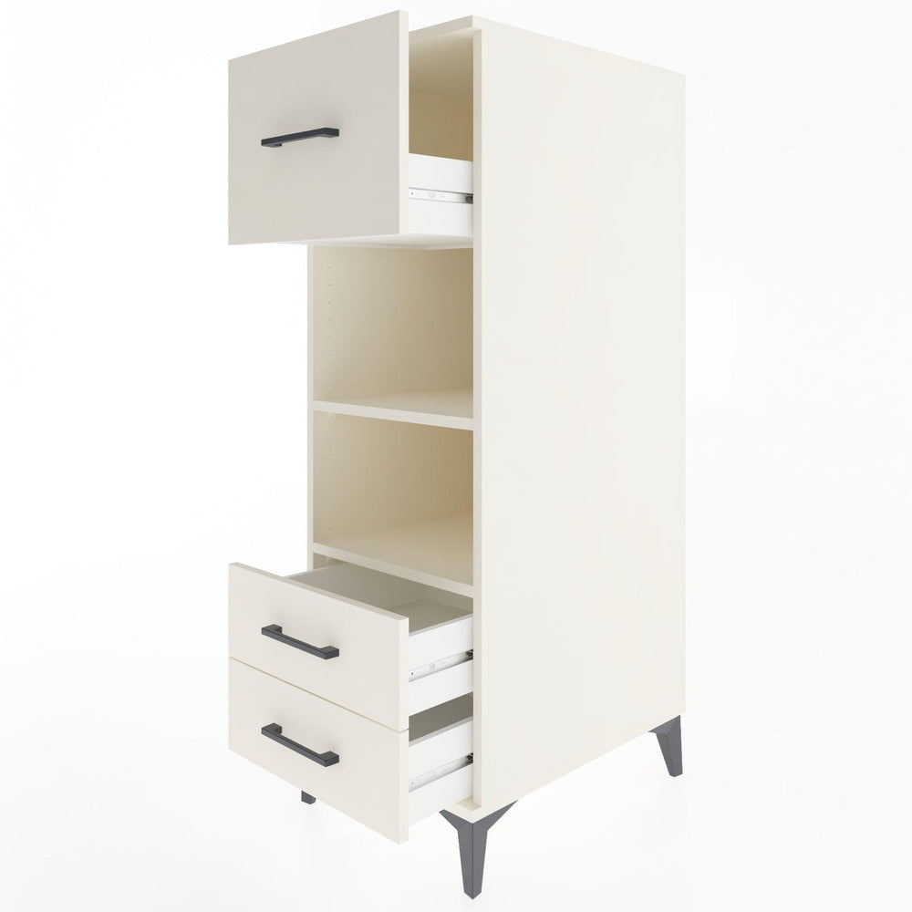 Woodntry Modular Cabinet Moonstone 44x30x122 cm with Drawers and Shelves CR92-1