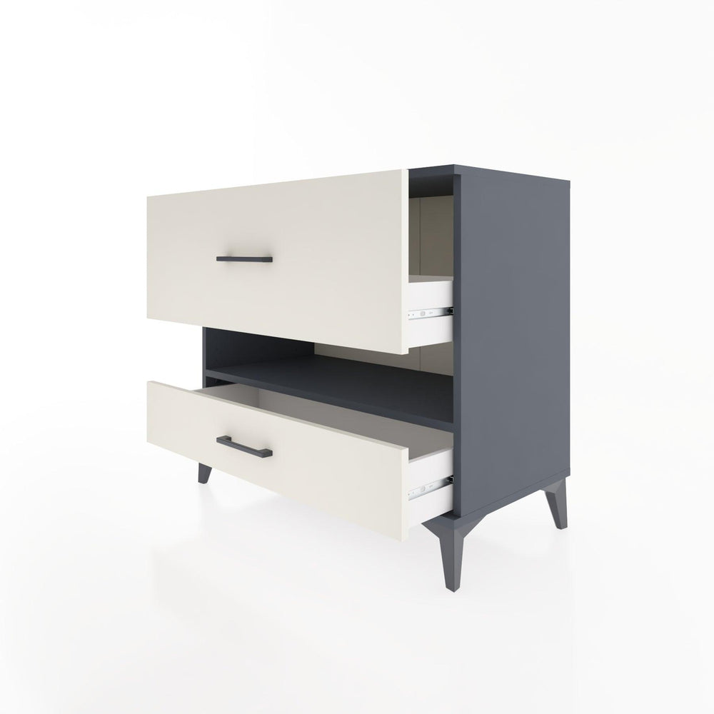 Woodntry Modular Dresser Anthracite 88x44x68 cm with Drawers and Shelves CR42-2