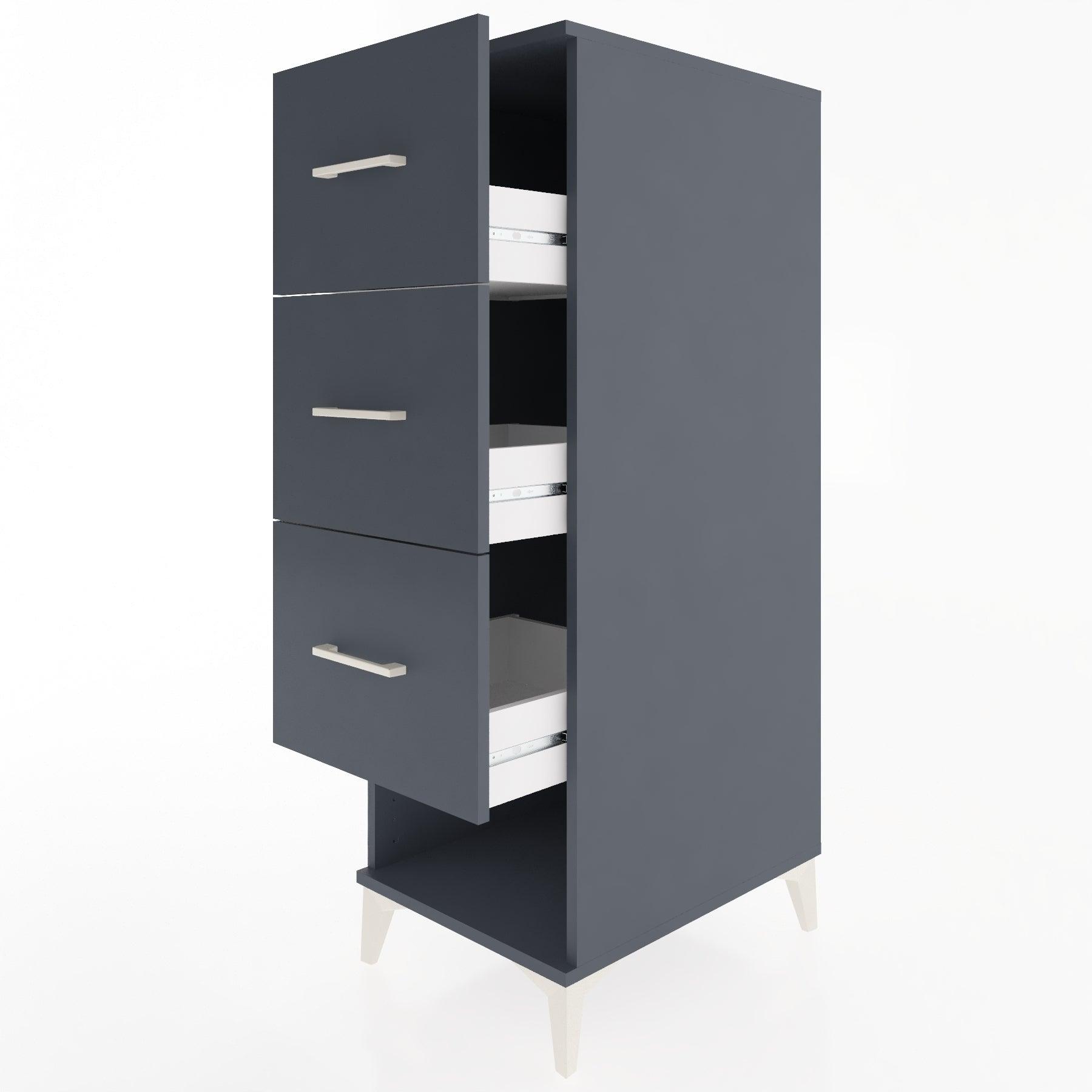 Woodntry Modular Cabinet Anthracite 44x30x122 cm with Drawers and Shelves CR42-2
