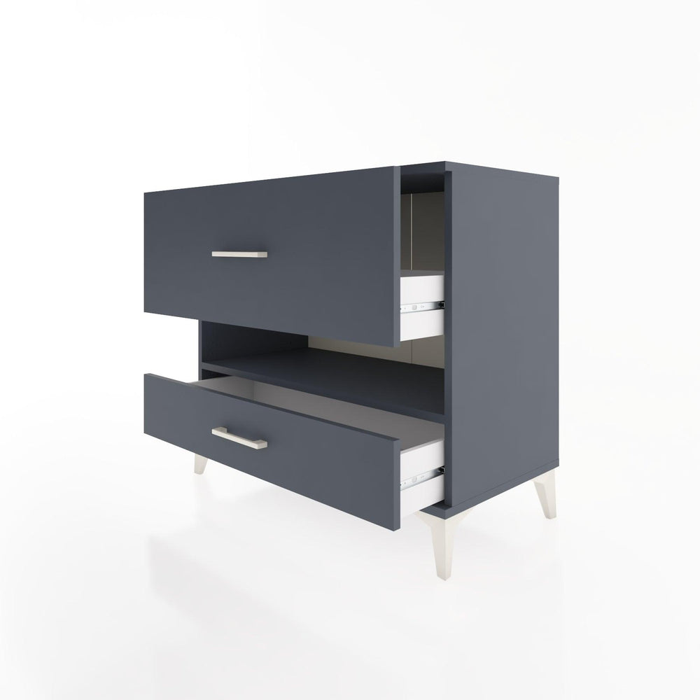 Woodntry Modular Dresser Anthracite 88x44x68 cm with Drawers and Shelves CR42-2