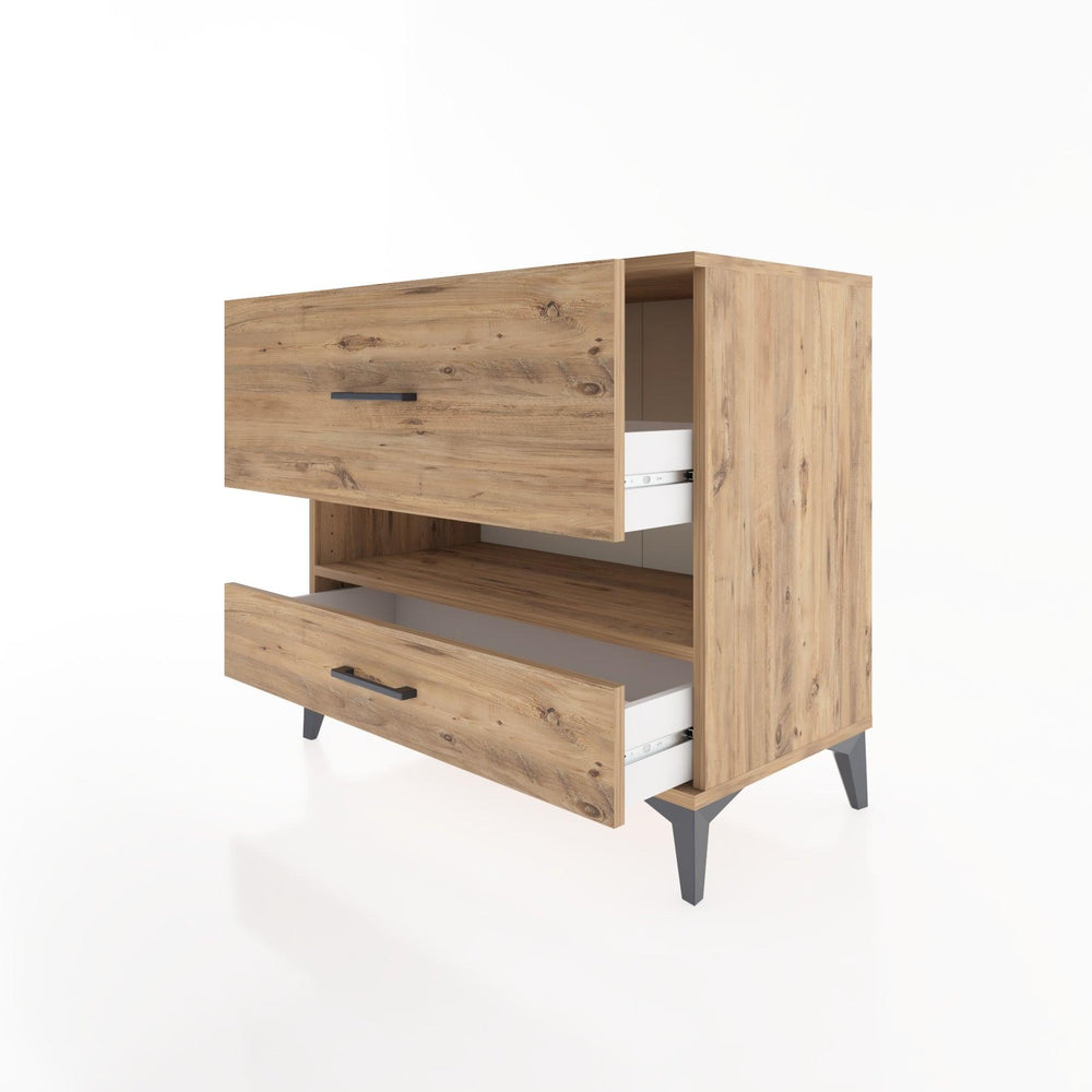 Woodntry Modular Dresser Pine 88x44x68 cm with Drawers and Shelves CR42-3