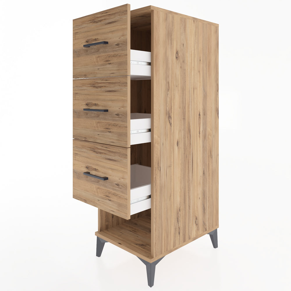 Woodntry Modular Cabinet Pine 44x59x122 cm with Drawers and Shelves CR42-3