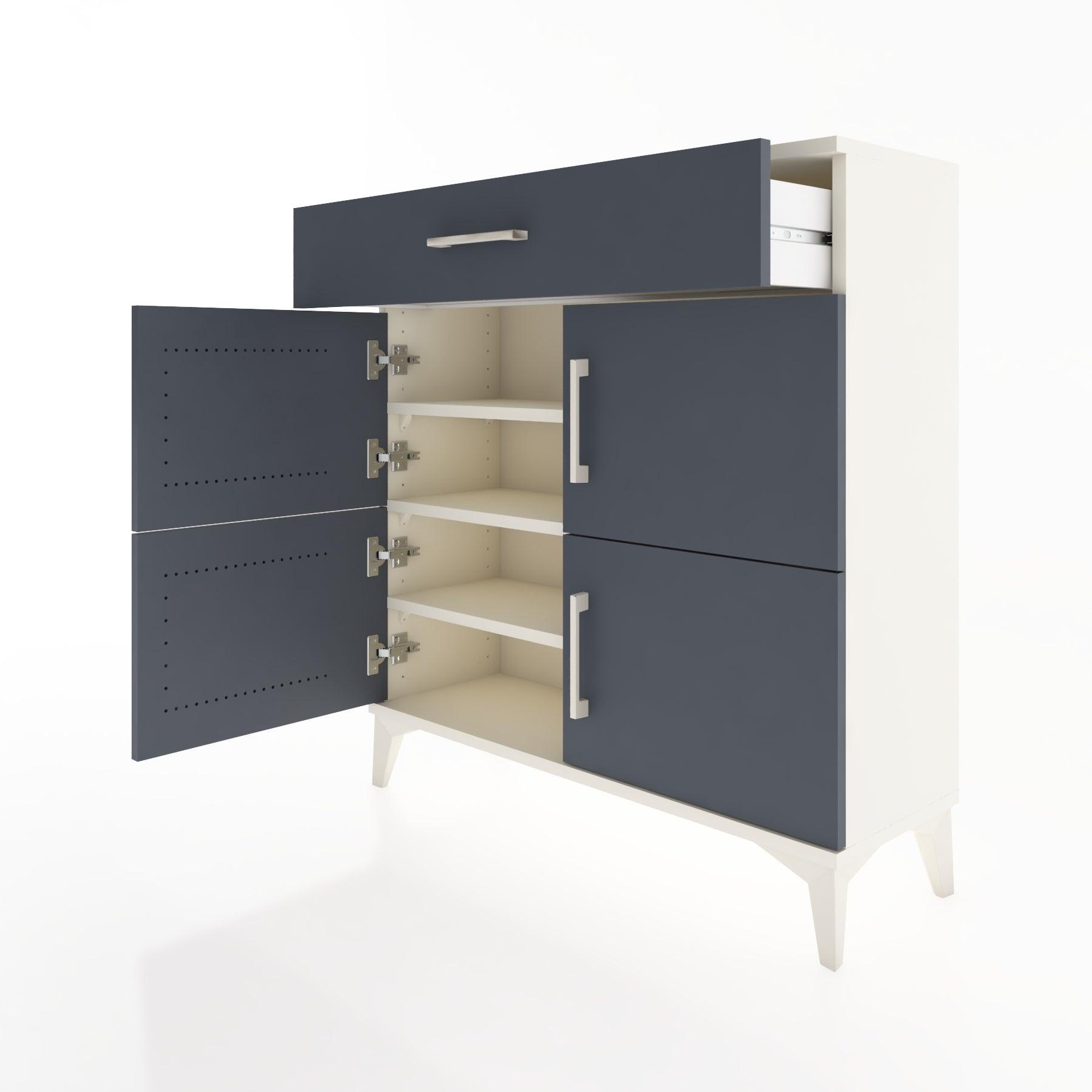 Woodntry Modular Dresser Moonstone 88x30x84 cm with Cover and Drawer KC43-1