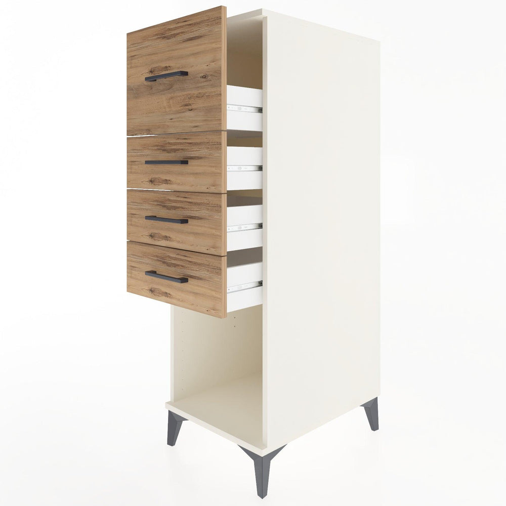 Woodntry Modular Cabinet Moonstone 44x30x122 cm with Drawers and Shelves CR93-1