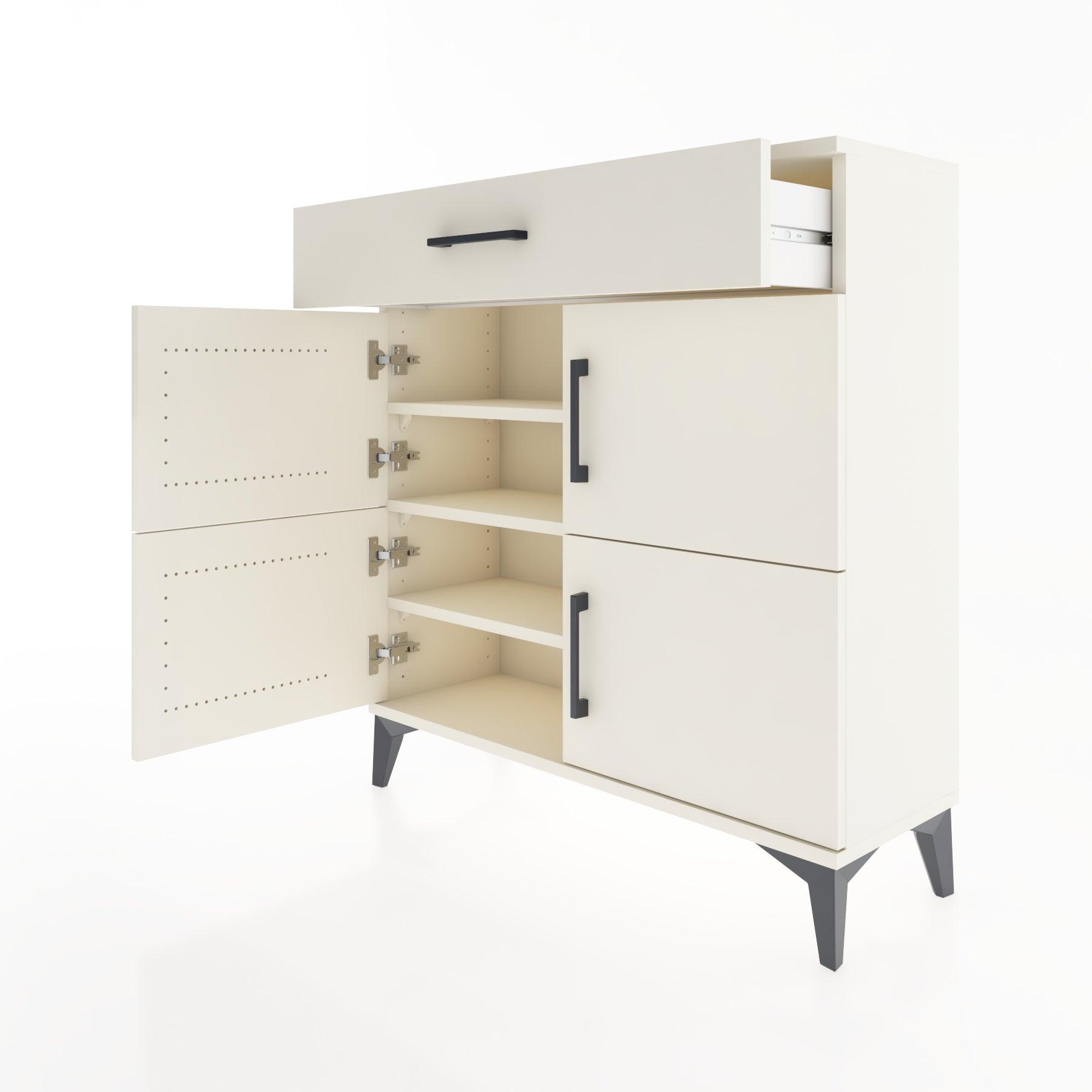 Woodntry Modular Dresser Moonstone 88x30x84 cm with Cover and Drawer KC43-1