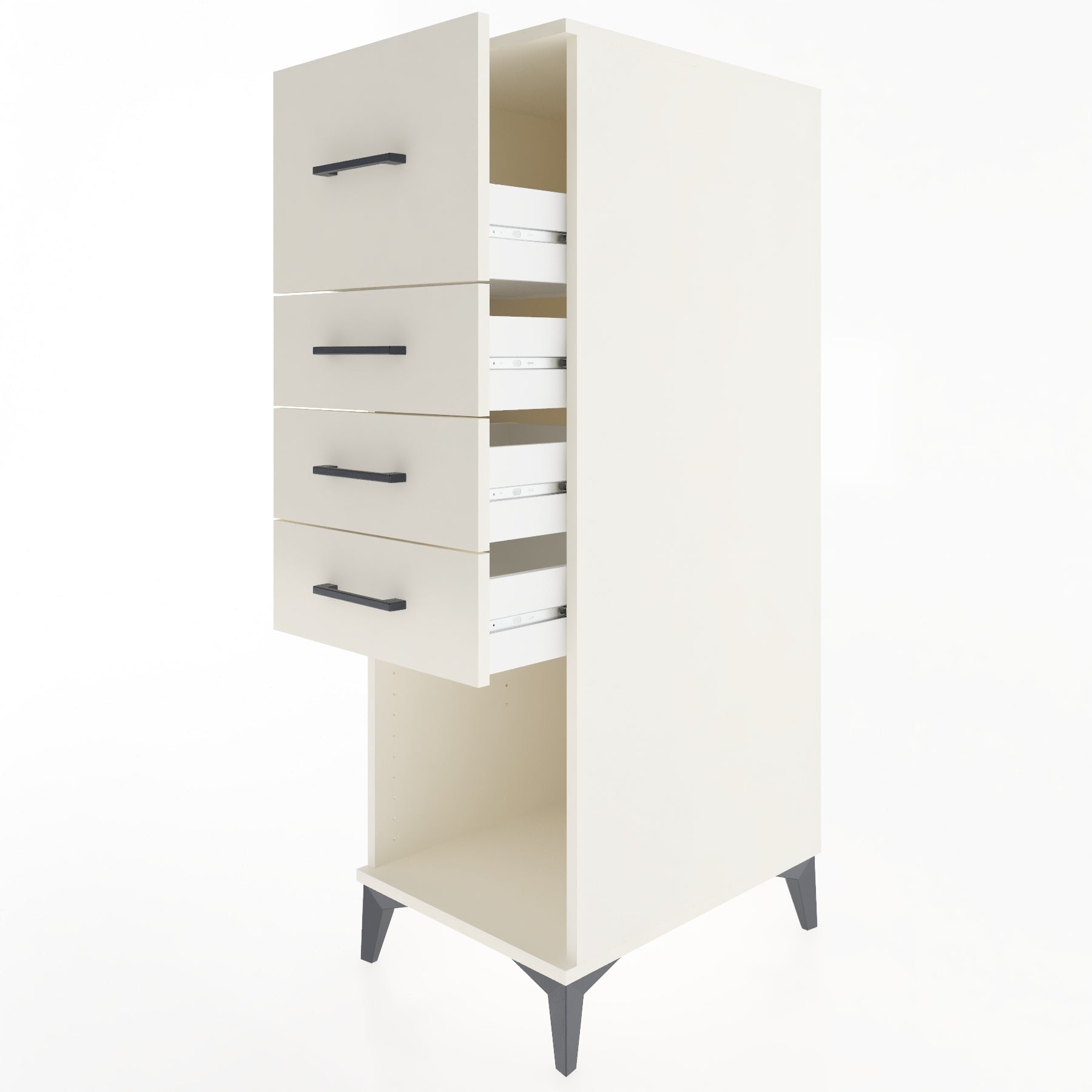 Woodntry Modüler Dolap Aytaşı 44x59x122 cm Çekmeceli ve Raflı CR93-1