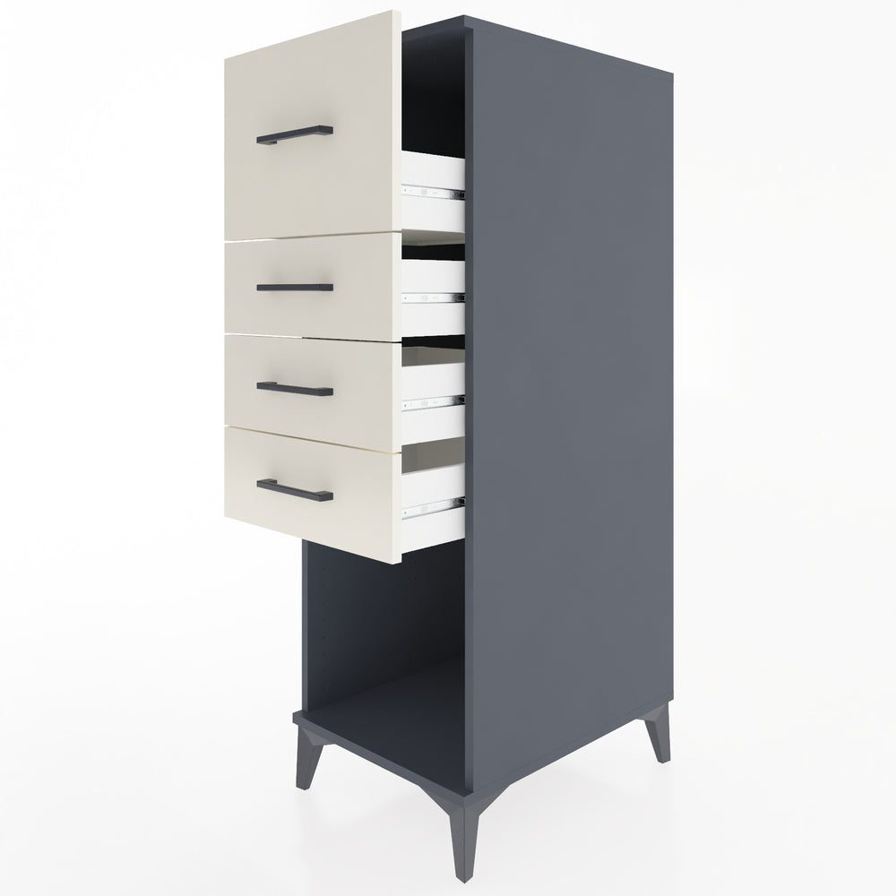 Woodntry Modular Cabinet Anthracite 44x59x122 cm with Drawers and Shelves CR93-2