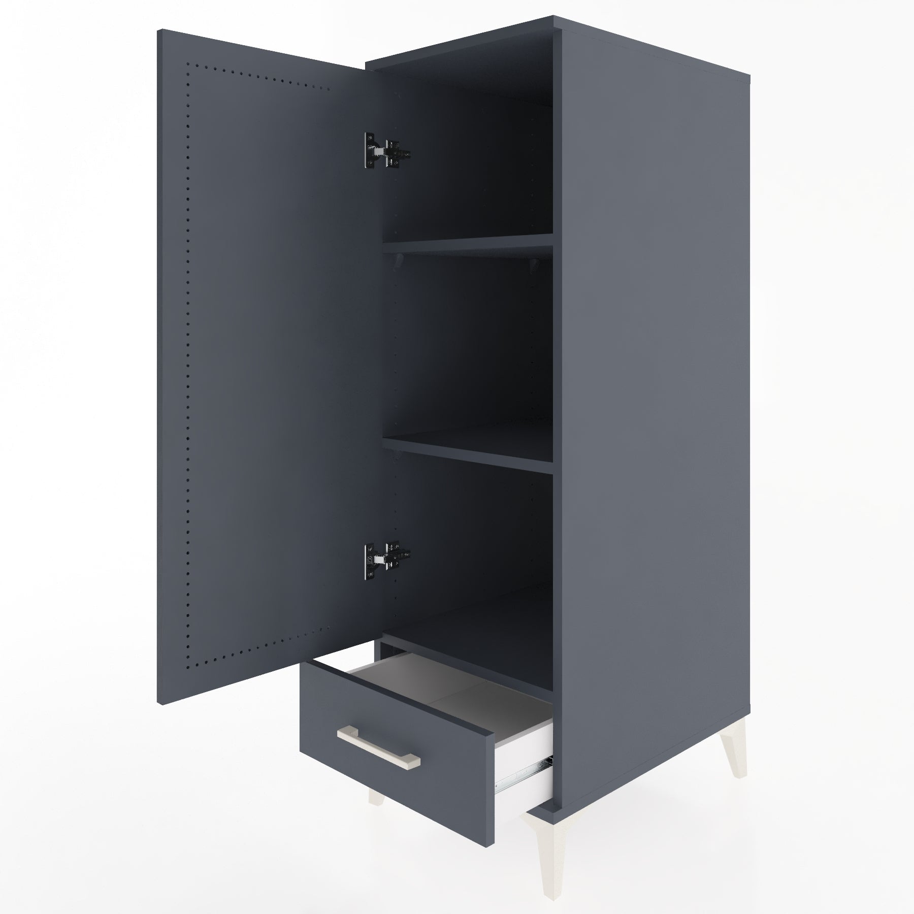 Woodntry Modular Cabinet Anthracite 44x59x122 cm with Doors and Drawers KC43-2