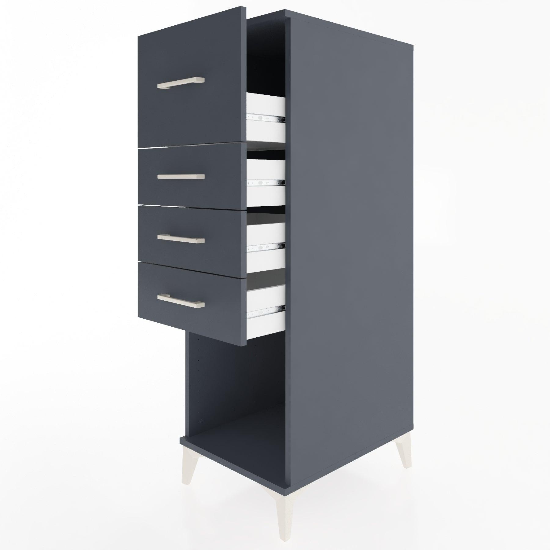 Woodntry Modular Cabinet Anthracite 44x30x122 cm with Drawers and Shelves CR93-2