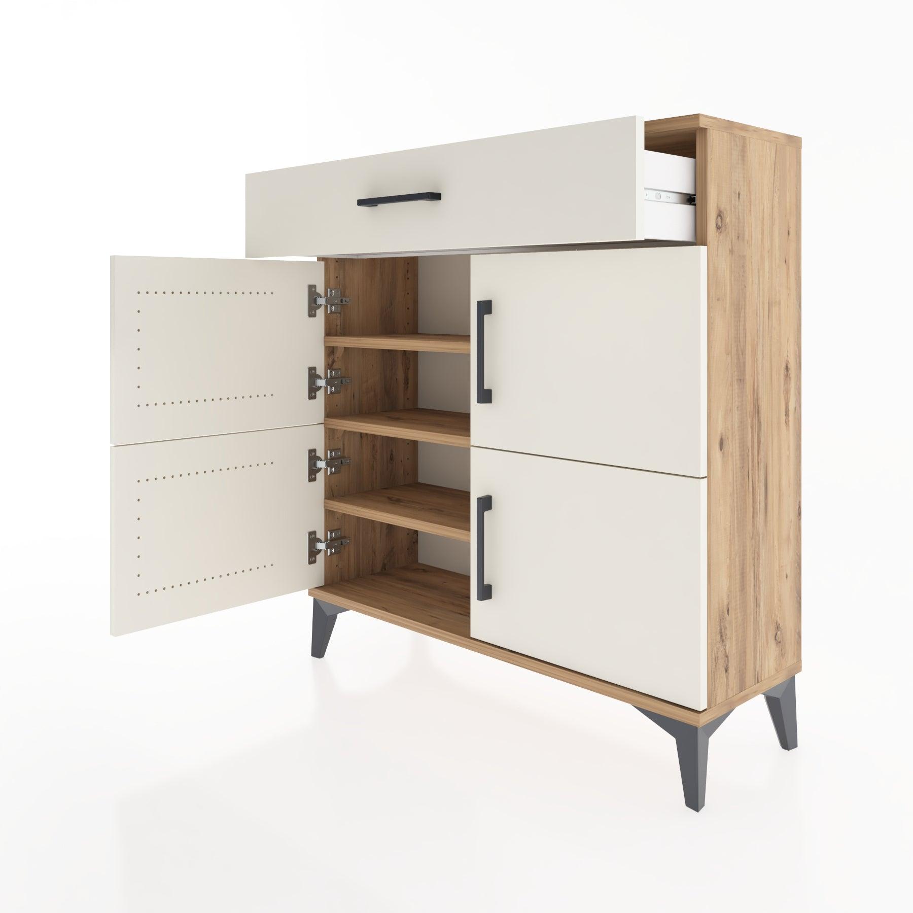 Woodntry Modular Dresser Pine 88x30x84 cm with Cover and Drawer KC43-3