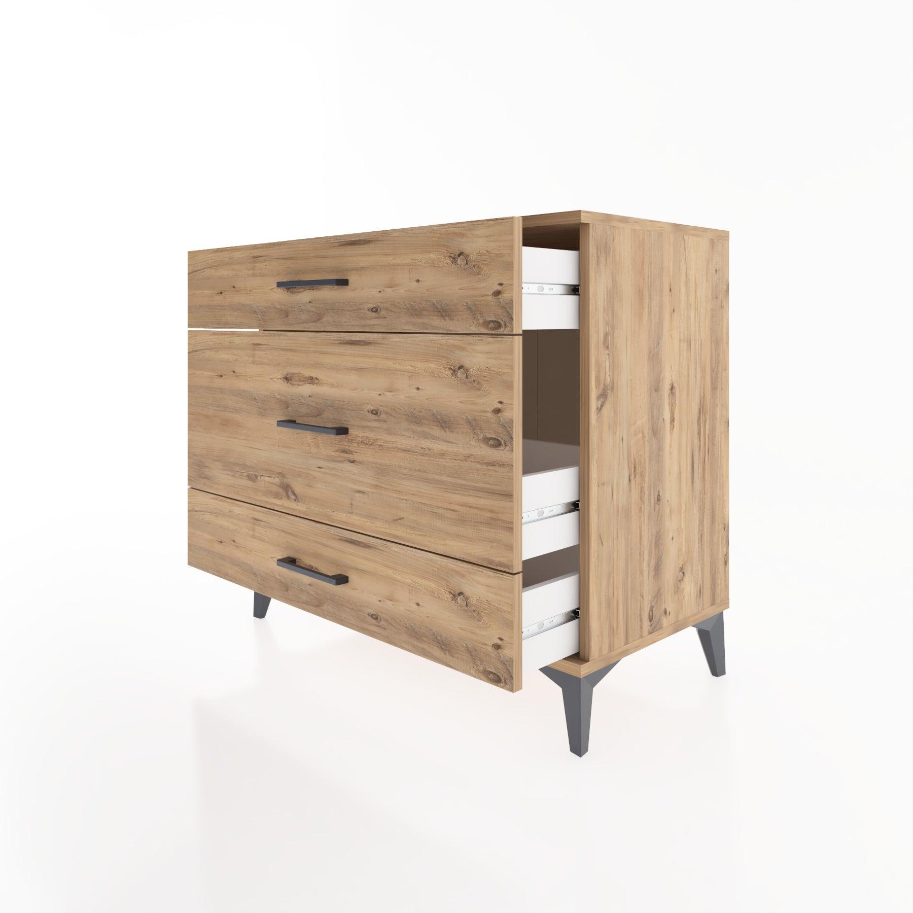 Woodntry Modüler Şifonyer Çam 88x44x68 cm Çekmeceli C43-3