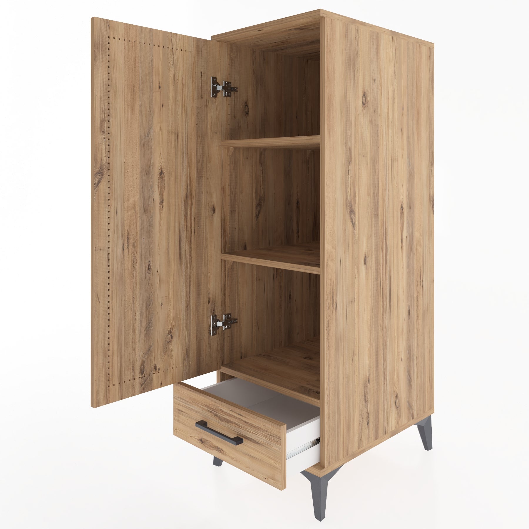 Woodntry Modular Cabinet Pine 44x59x122 cm with Doors and Drawers KC43-3