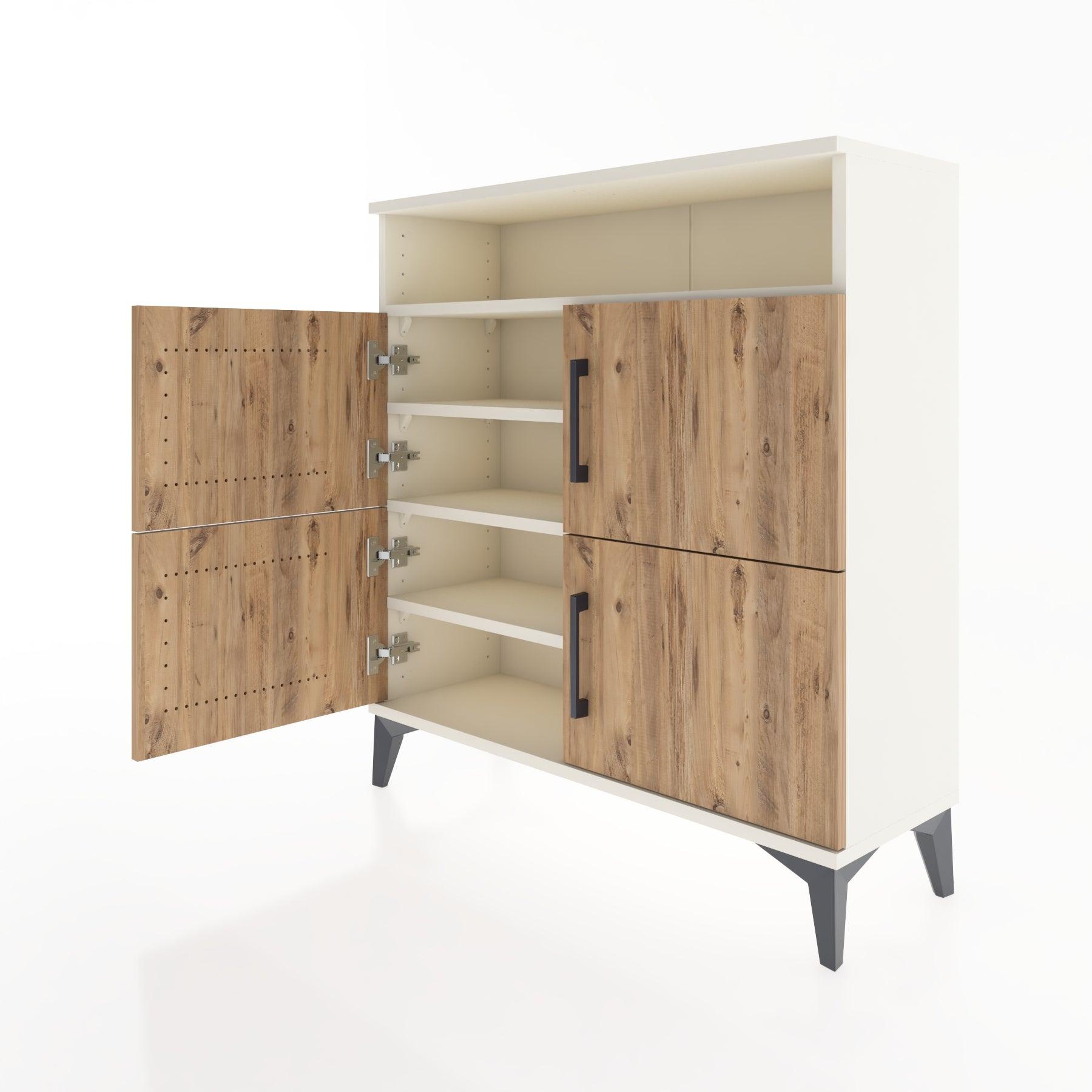 Woodntry Modular Dresser Moonstone 88x30x84 cm with Cover and Shelf KR44-1