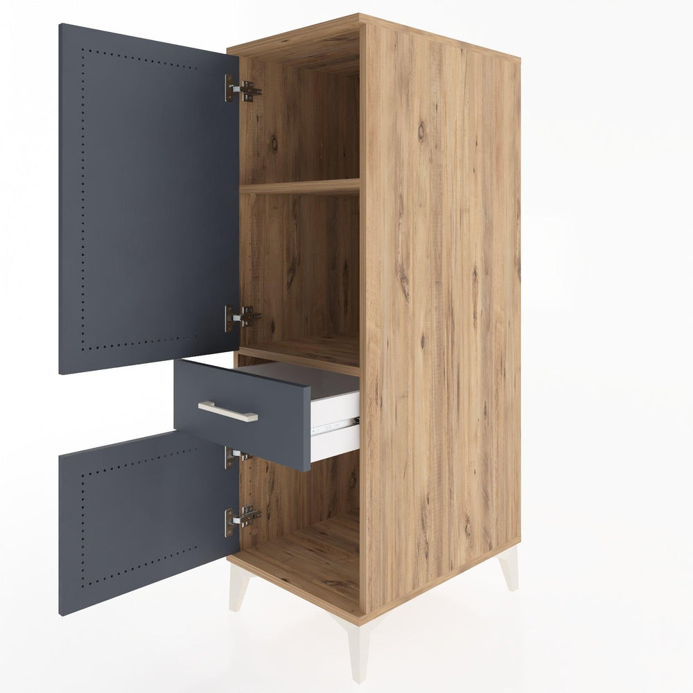 Woodntry Modular Cabinet Pine 44x59x122 cm with Doors and Drawers KC133-3