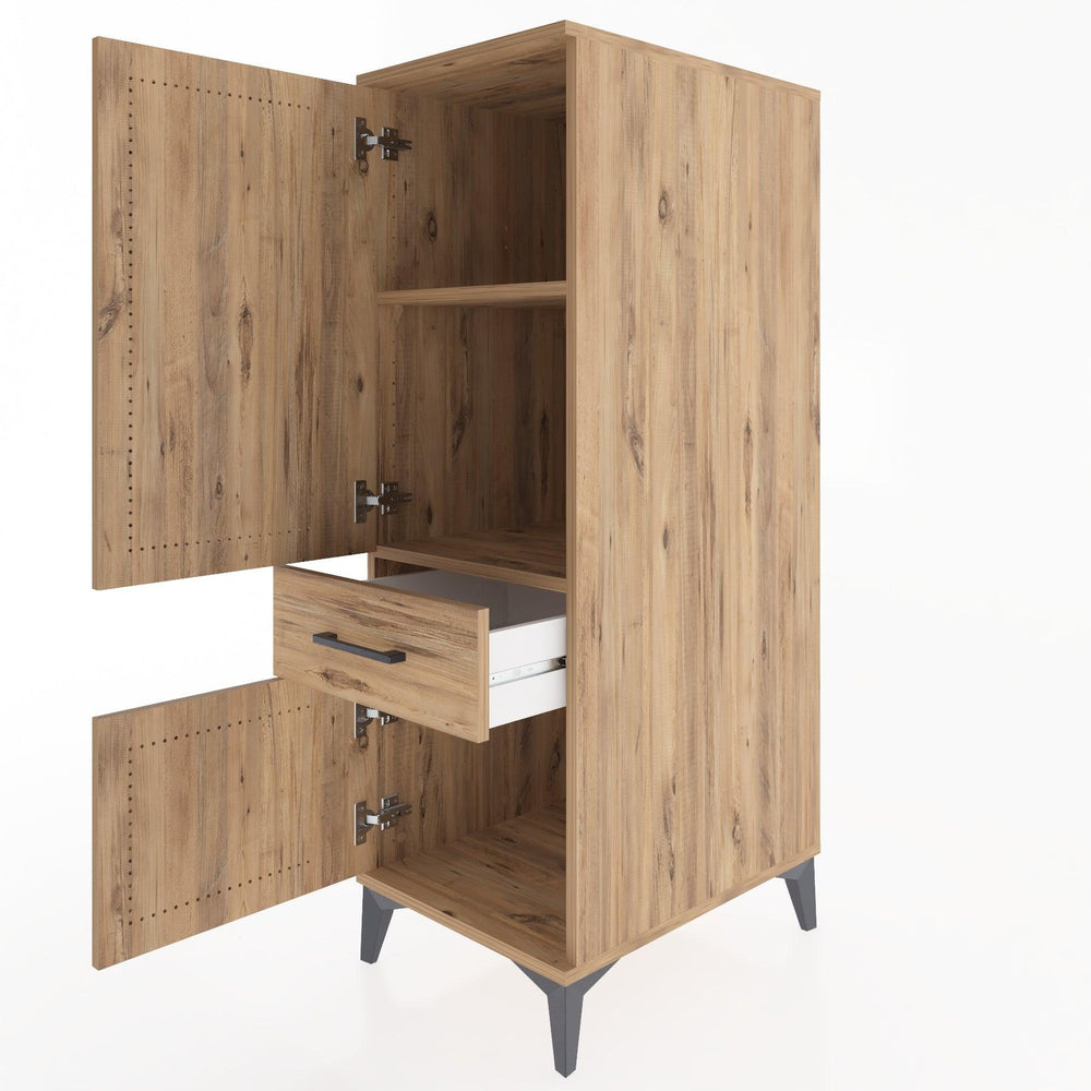 Woodntry Modular Cabinet Pine 44x59x122 cm with Doors and Drawers KC133-3