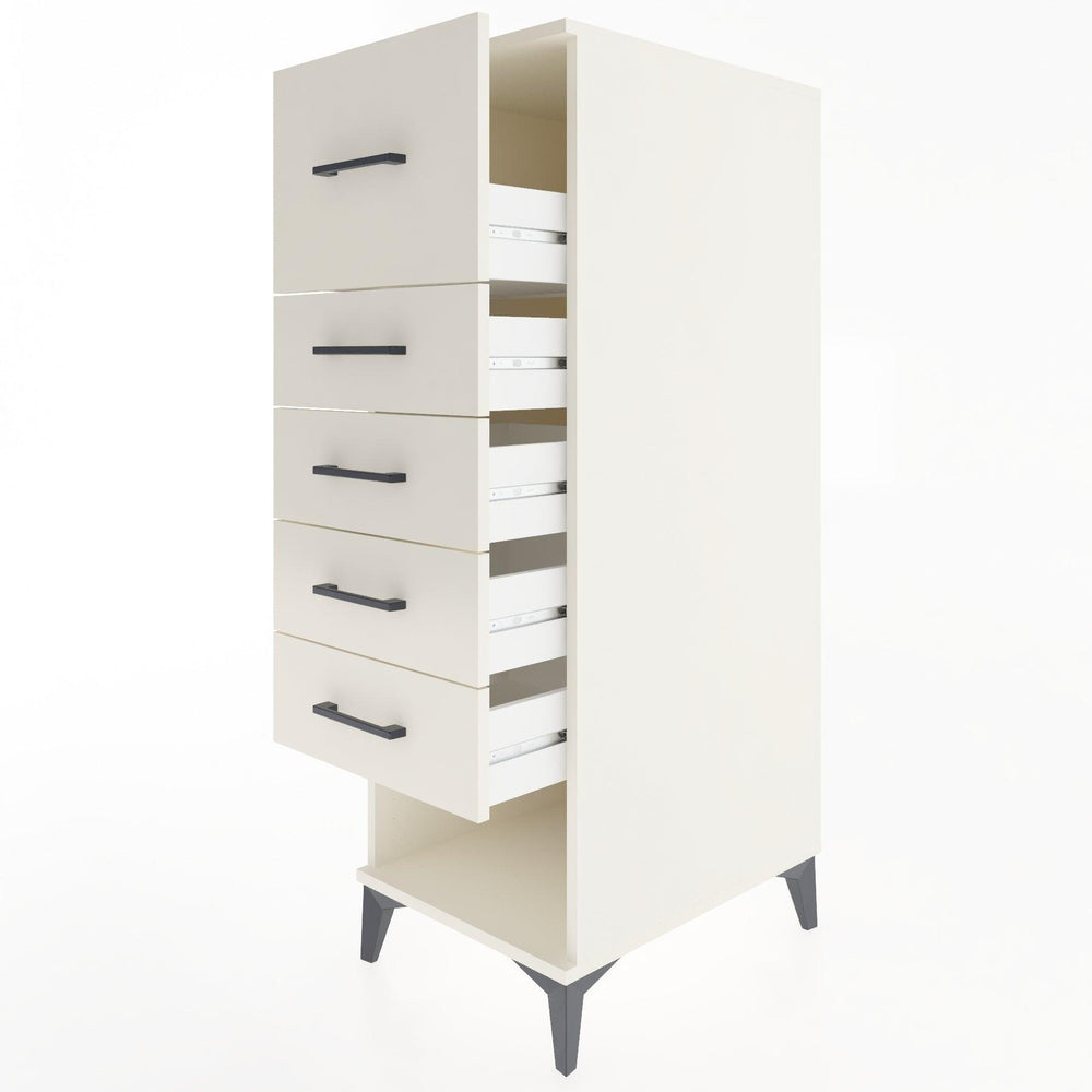 Woodntry Modular Cabinet Moonstone 44x30x122 cm with Drawers and Shelves CR95-1