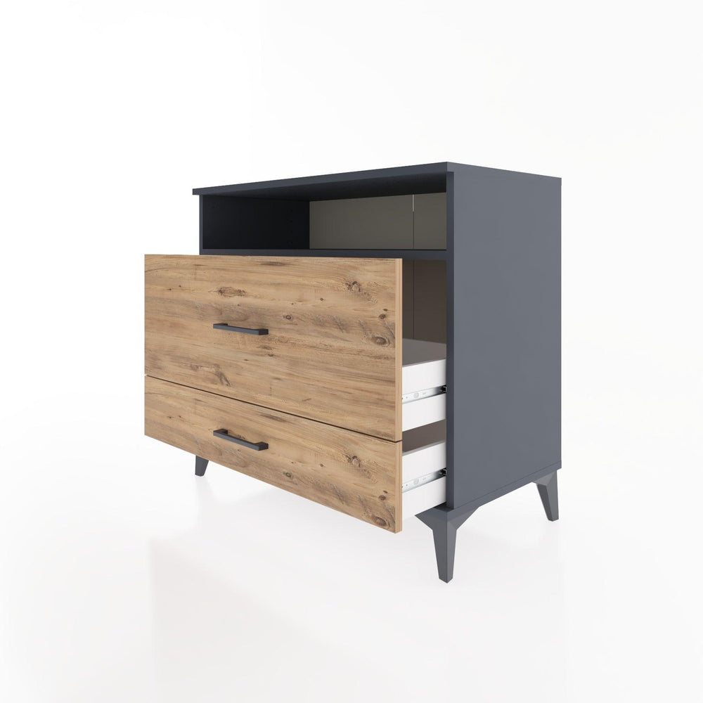 Woodntry Modular Dresser Anthracite 88x44x68 cm with Drawers and Shelves CR45-2