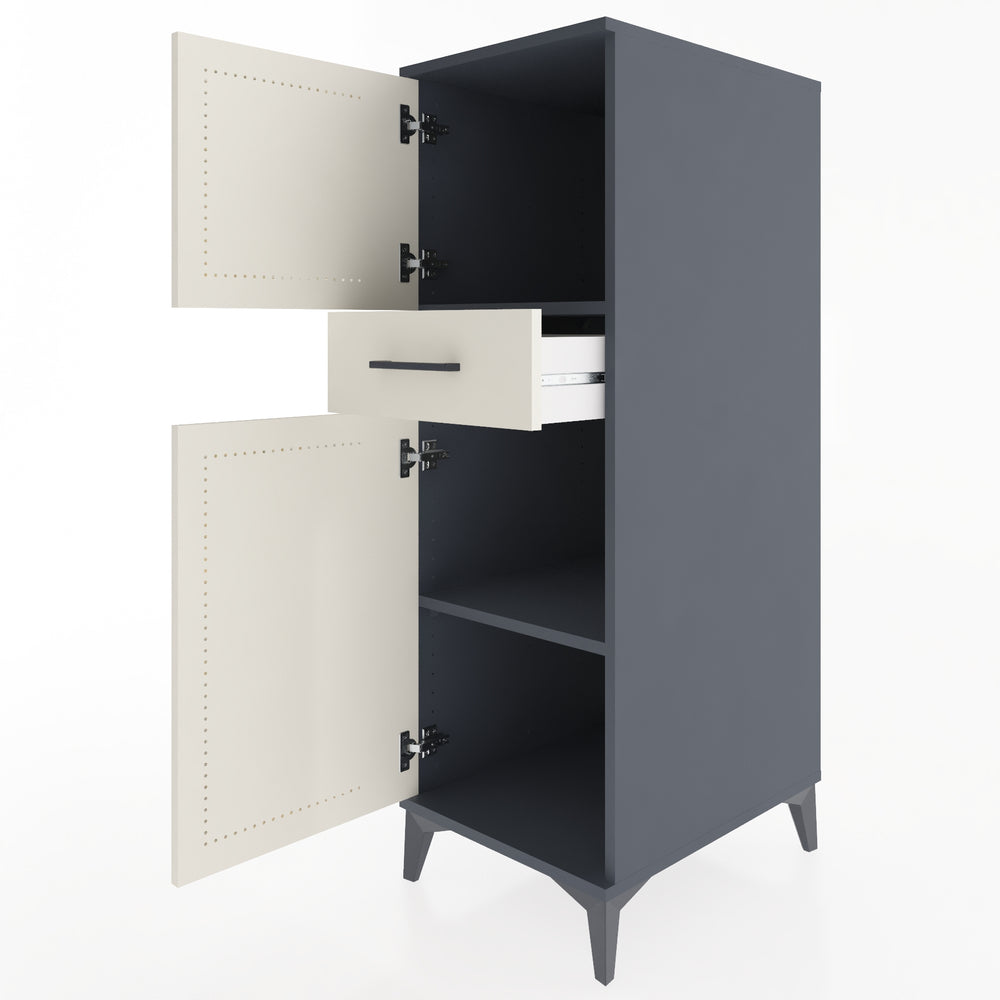 Woodntry Modular Cabinet Anthracite 44x59x122 cm with Doors and Drawers KC45-2