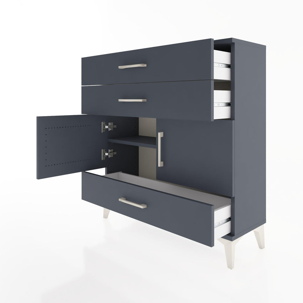 Woodntry Modular Dresser Anthracite 88x30x84 cm with Cover and Drawer KC45-2