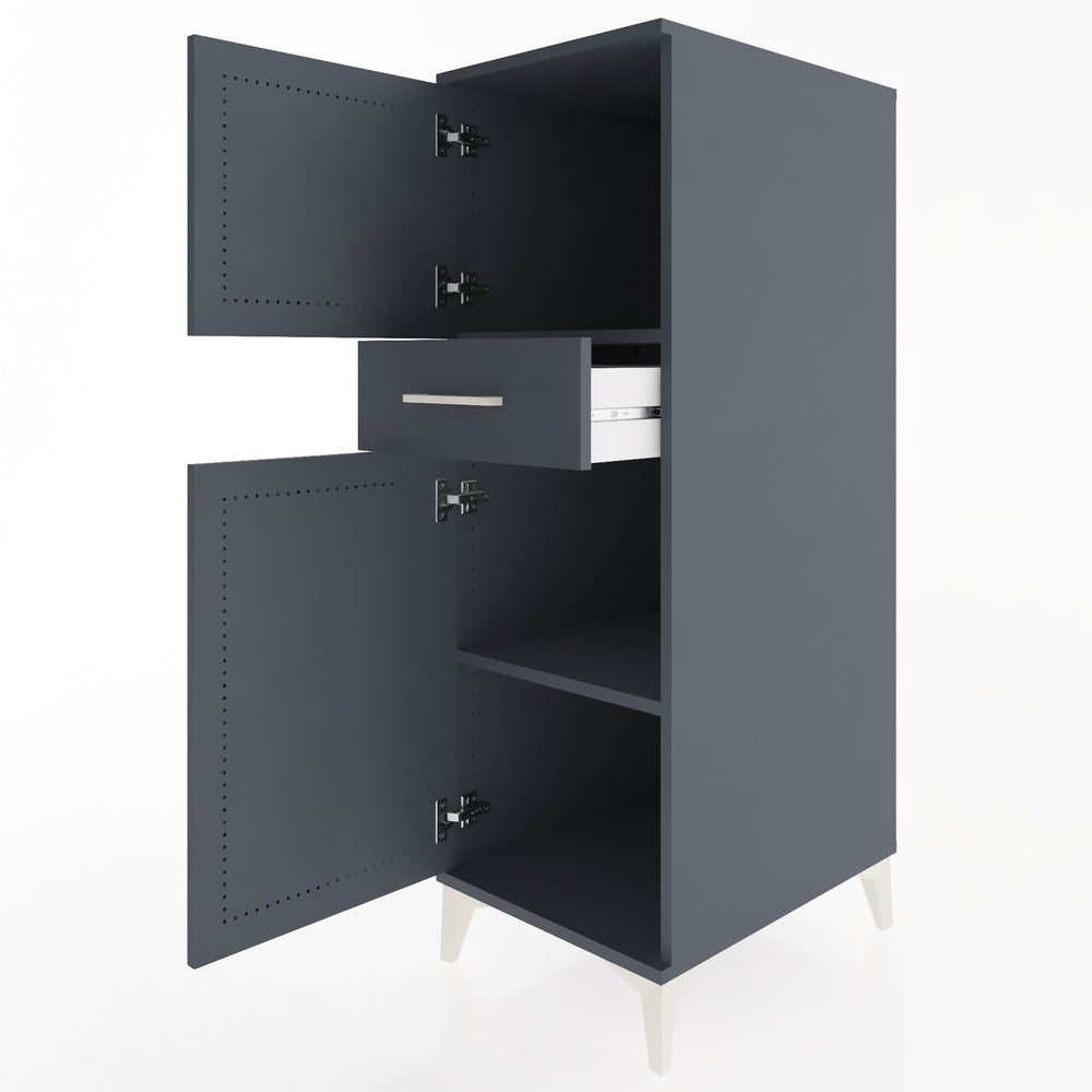 Woodntry Modular Cabinet Anthracite 44x59x122 cm with Doors and Drawers KC45-2