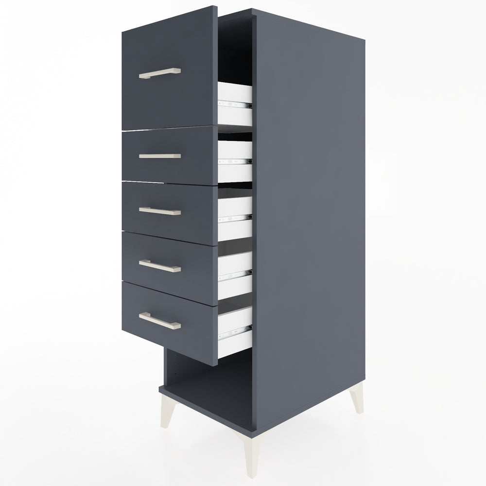 Woodntry Modular Cabinet Anthracite 44x59x122 cm with Drawers and Shelves CR95-2