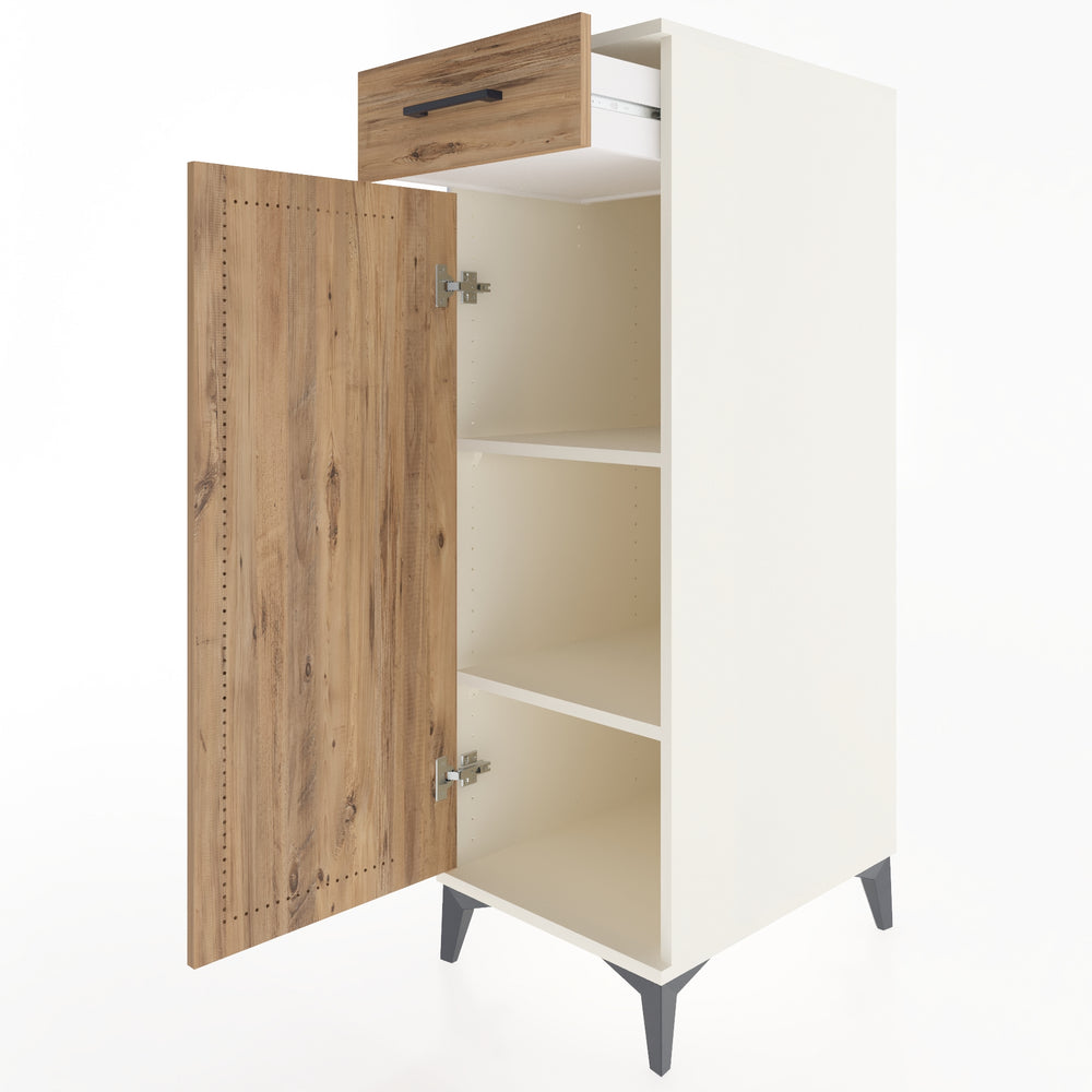 Woodntry Modular Cabinet Moonstone 44x59x122 cm with Doors and Drawers KC46-1