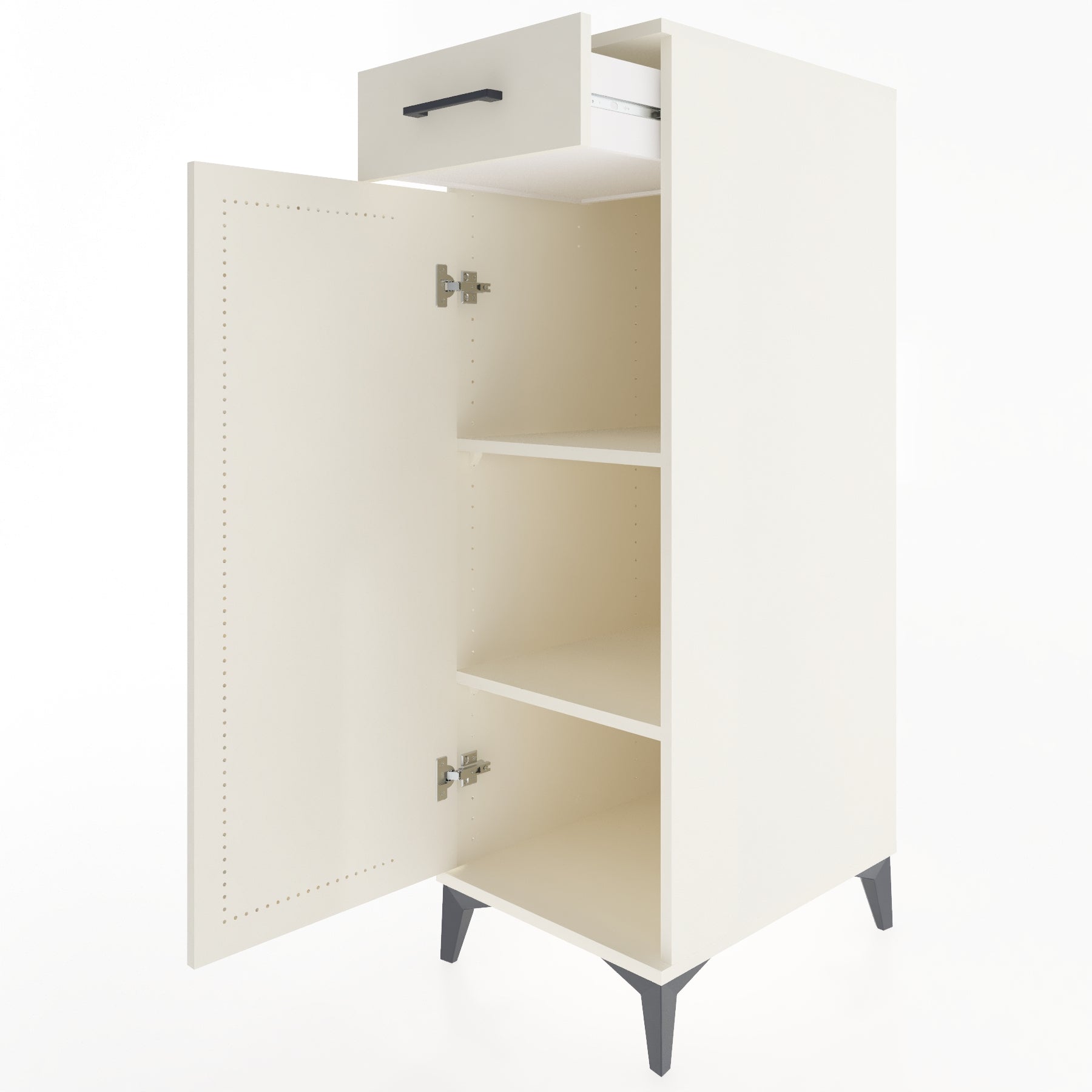 Woodntry Modular Cabinet Moonstone 44x59x122 cm with Doors and Drawers KC46-1