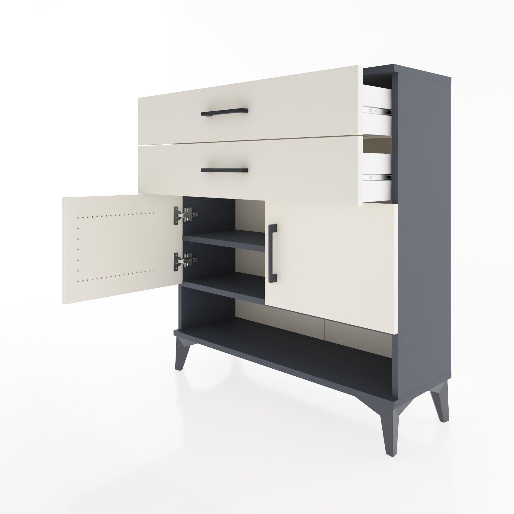 Woodntry Modular Dresser Anthracite 88x30x84 cm Functional F46-2