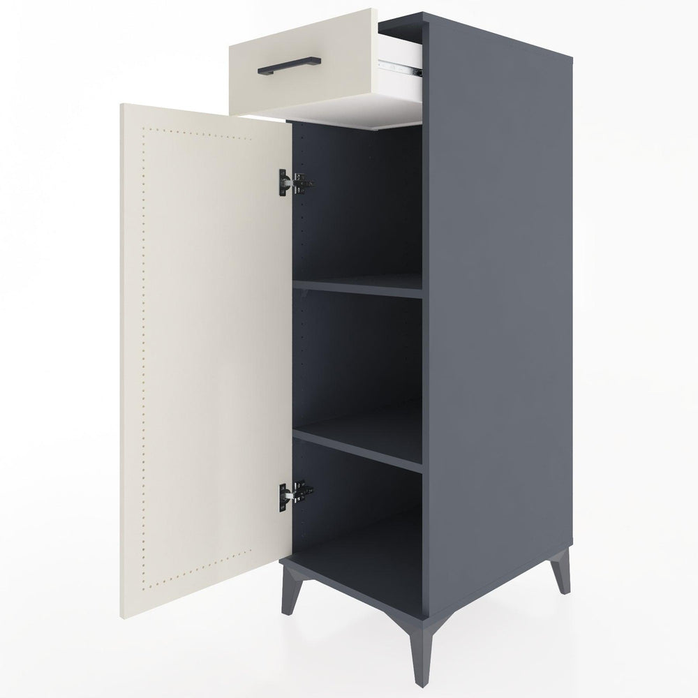 Woodntry Modular Cabinet Anthracite 44x30x122 cm with Doors and Drawers KC46-2