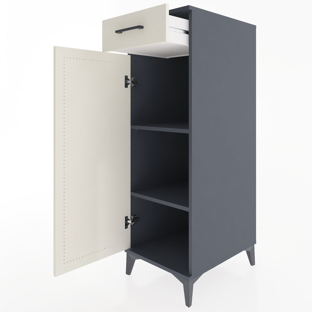 Woodntry Modular Cabinet Anthracite 44x59x122 cm with Doors and Drawers KC46-2