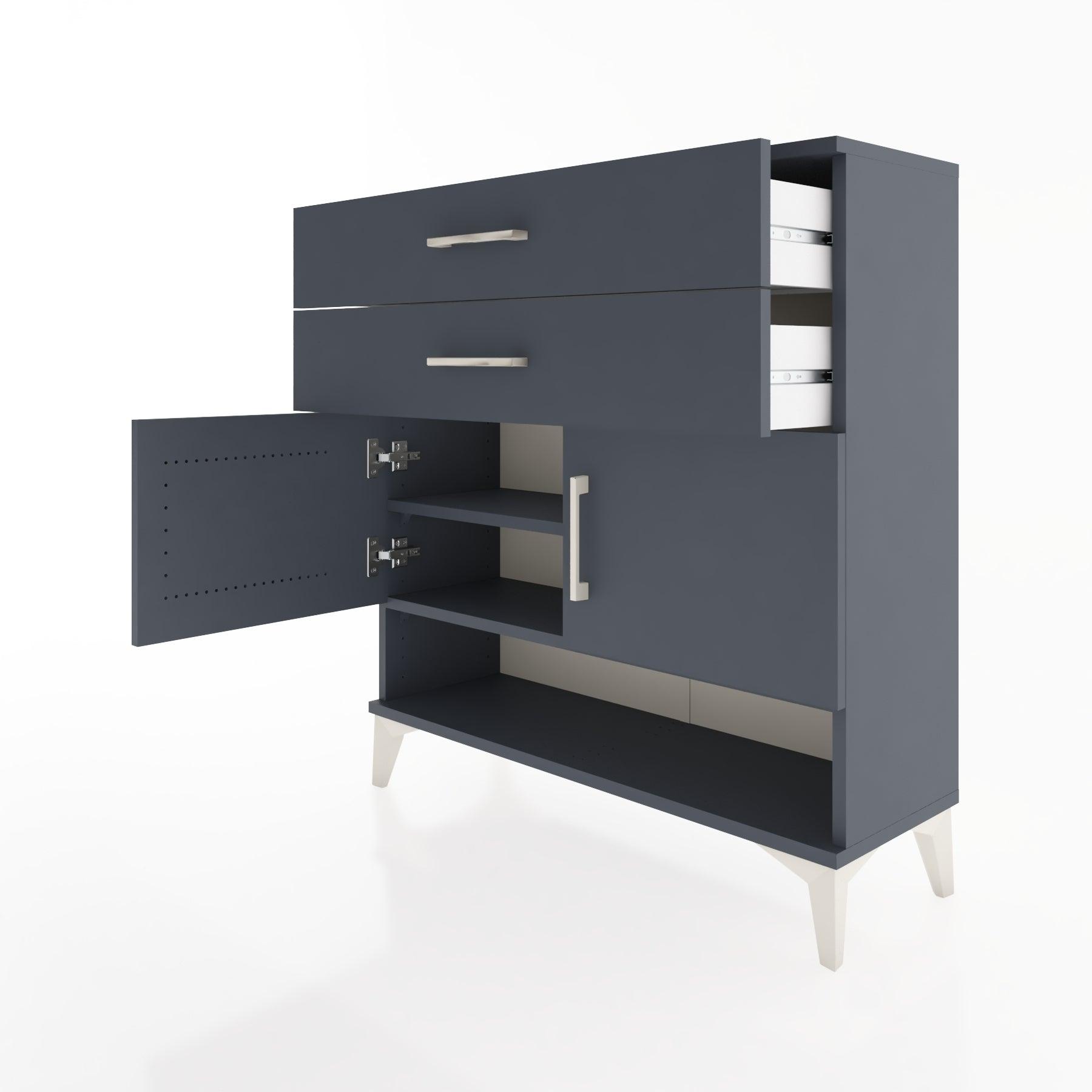 Woodntry Modular Dresser Anthracite 88x30x84 cm Functional F46-2