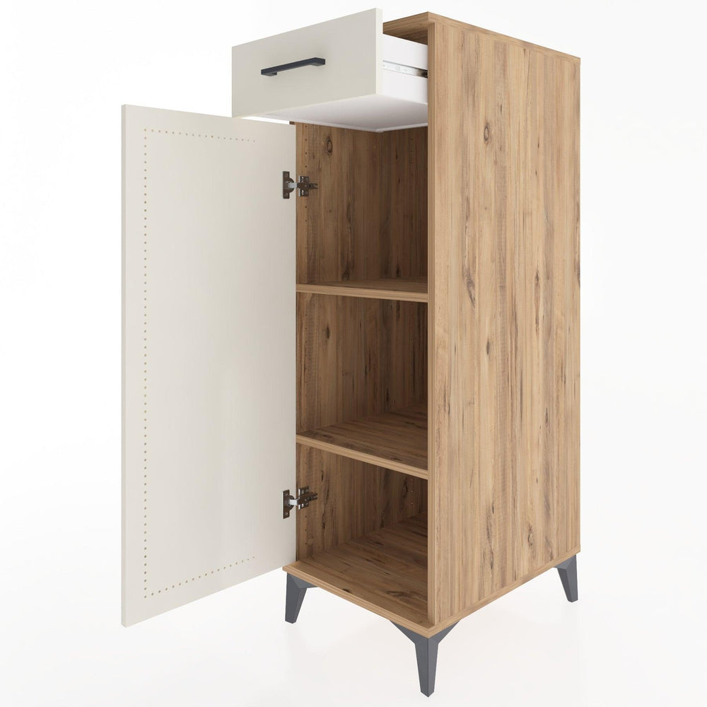 Woodntry Modular Cabinet Pine 44x30x122 cm with Doors and Drawers KC46-3