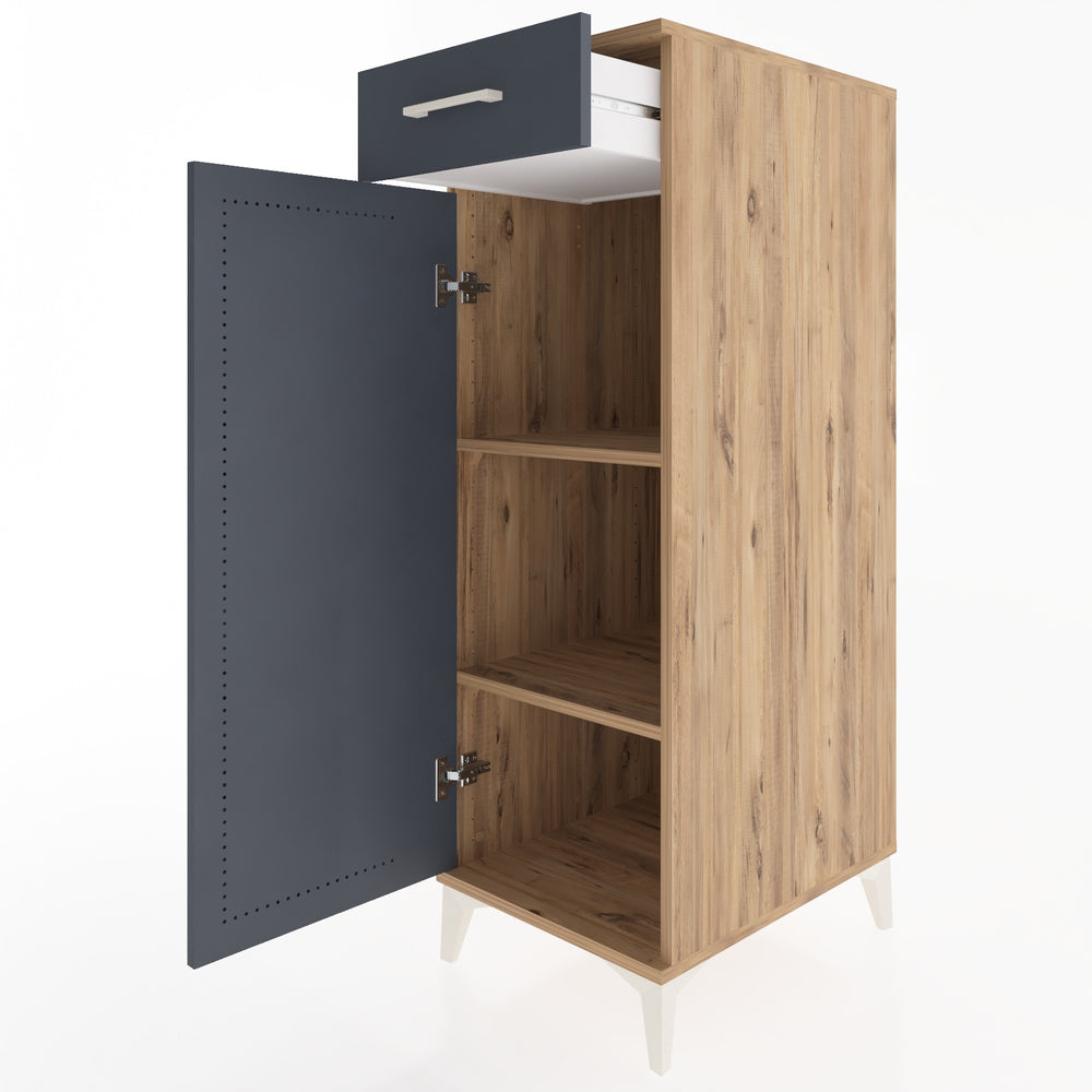 Woodntry Modular Cabinet Pine 44x59x122 cm with Doors and Drawers KC46-3