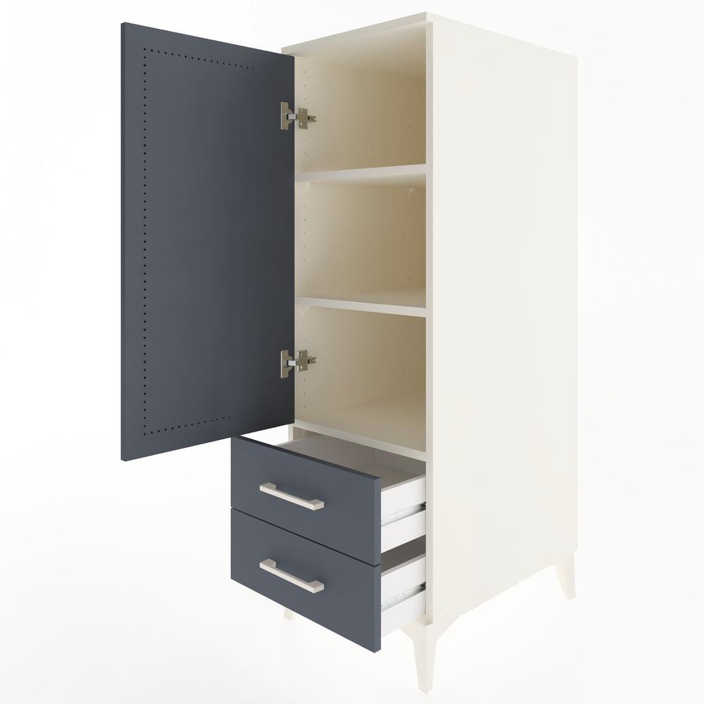 Woodntry Modular Cabinet Moonstone 44x59x122 cm with Doors and Drawers KC47-1